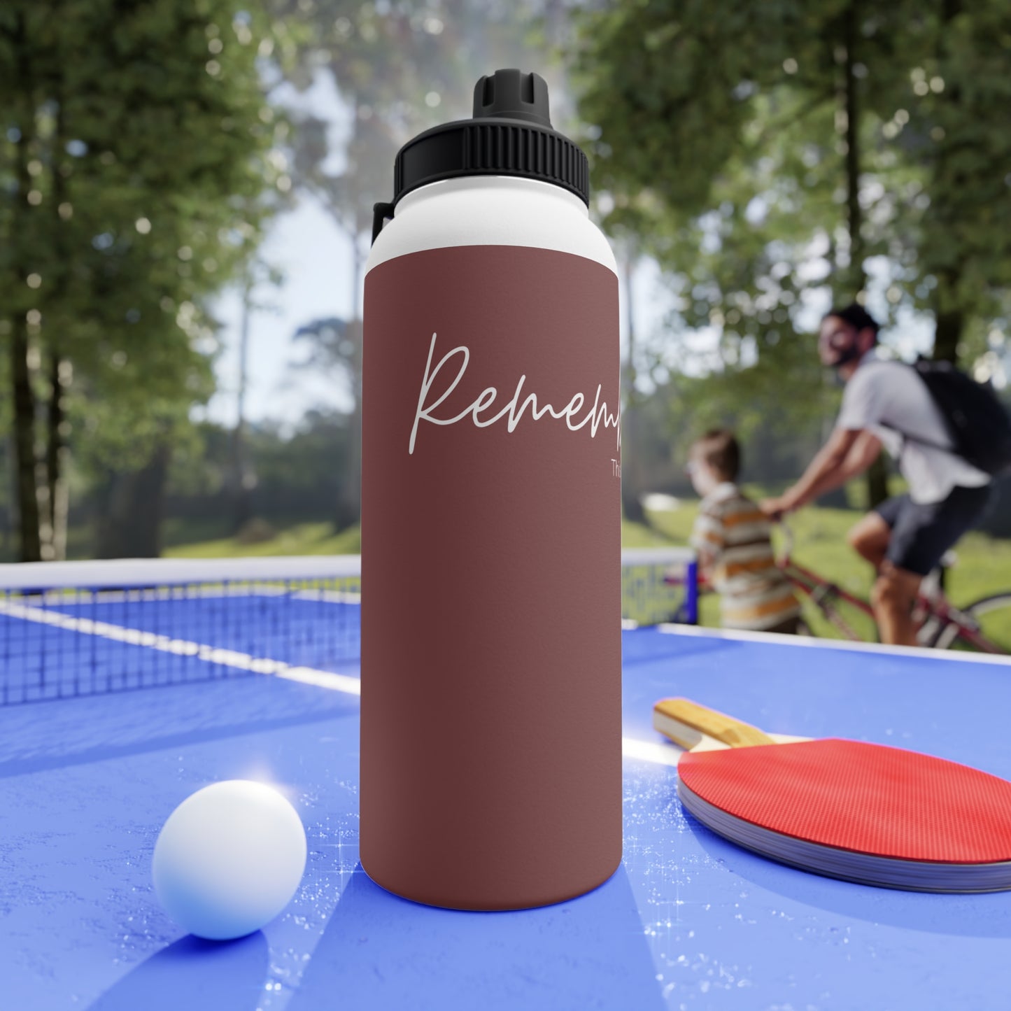 Remember this Stainless Steel Water Bottle, Sports Lid