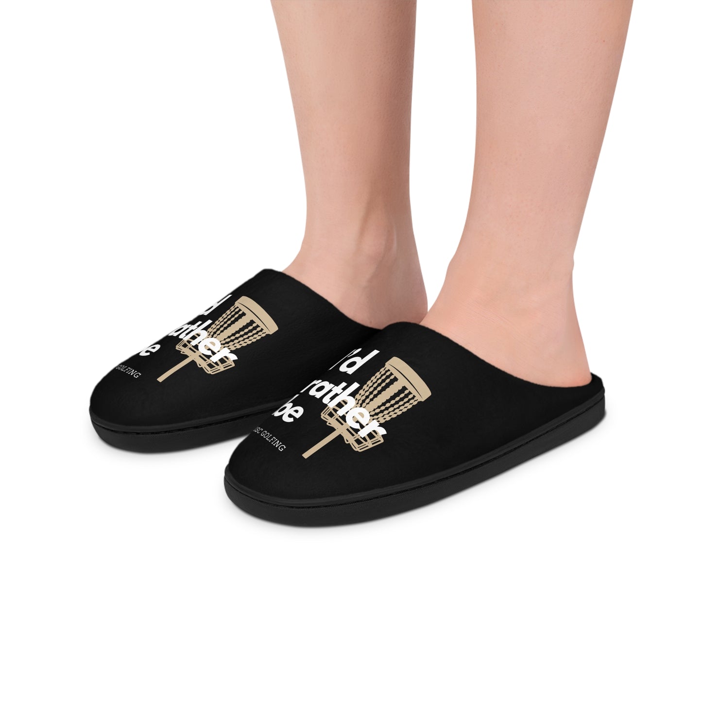 I’d rather be Disc Golfing Men's Indoor Slippers