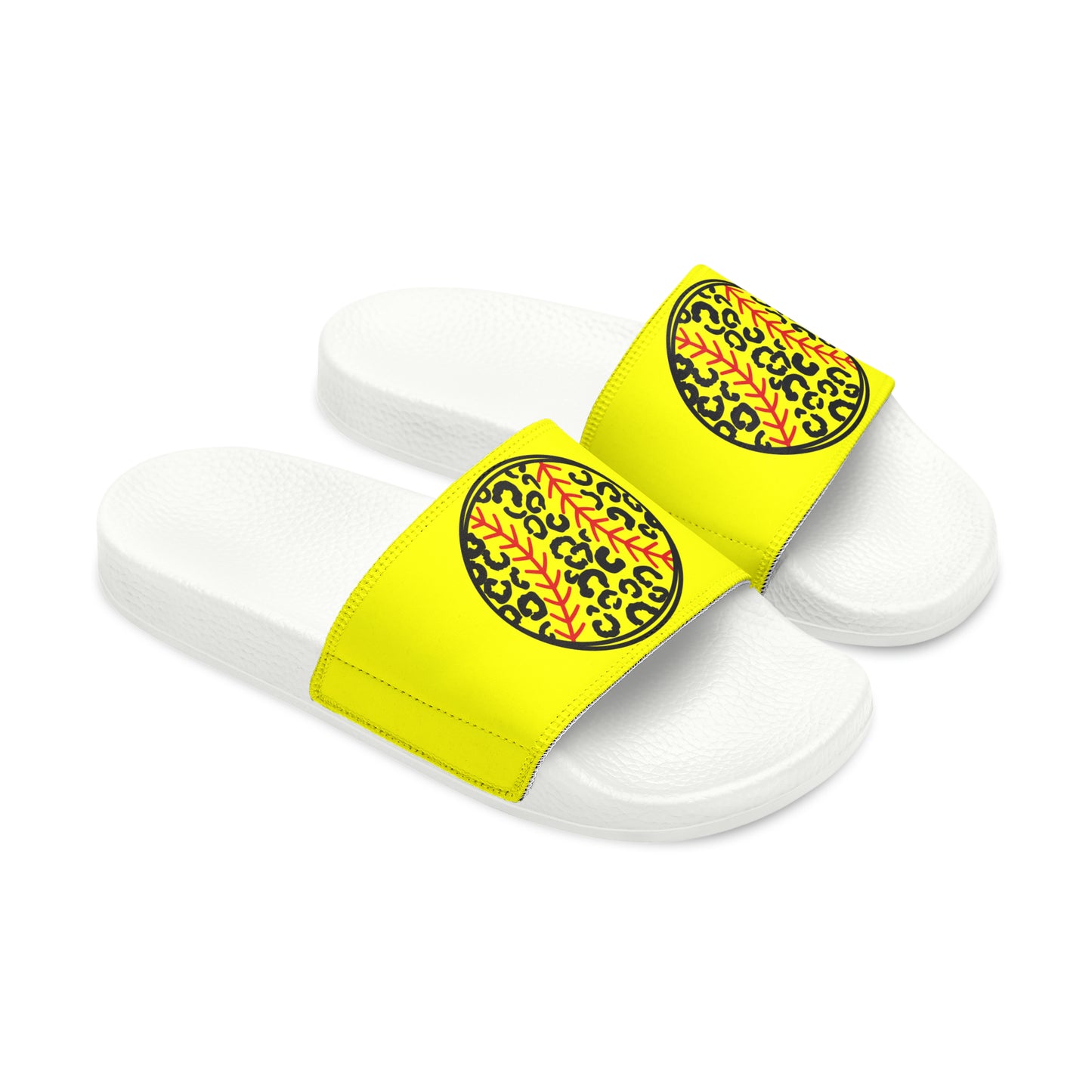 Women's Leopard Print Softball Slide Sandals