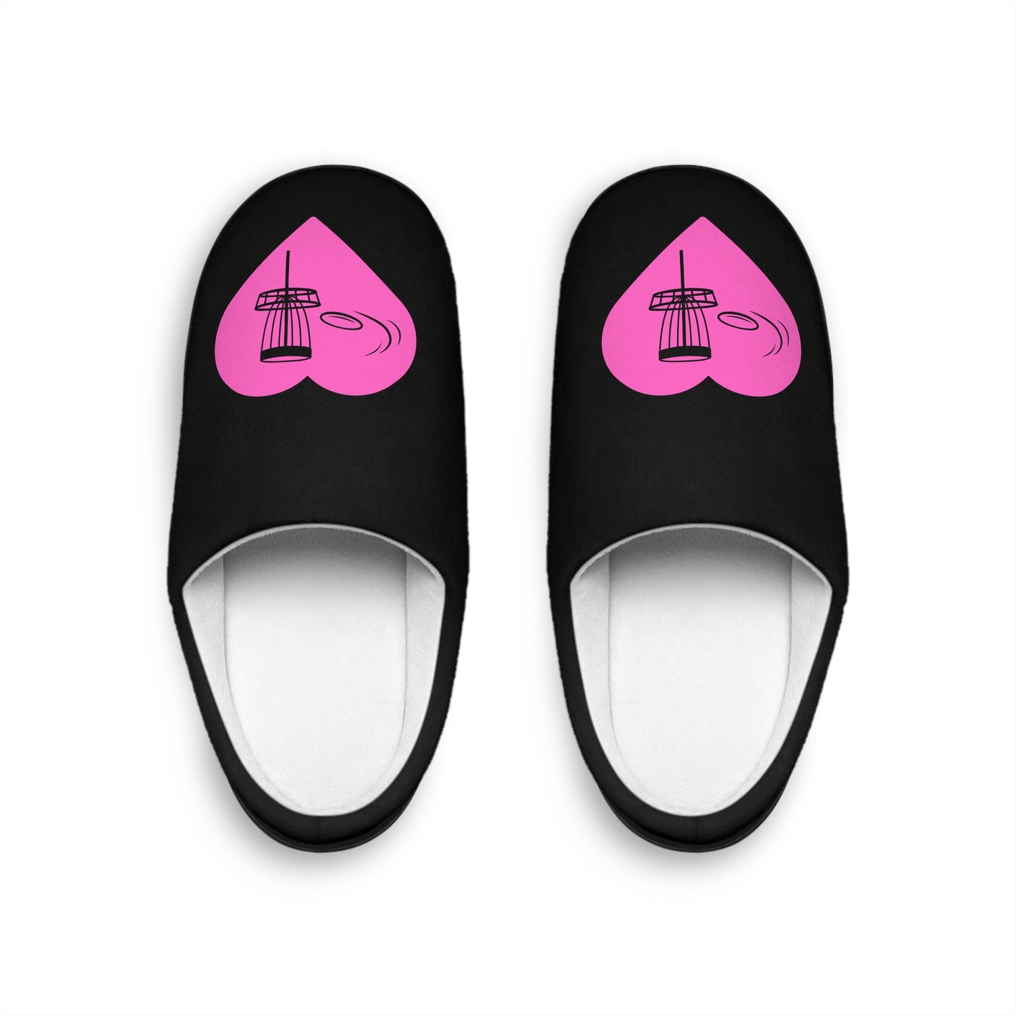 Heart disc golf Women's Indoor Slippers