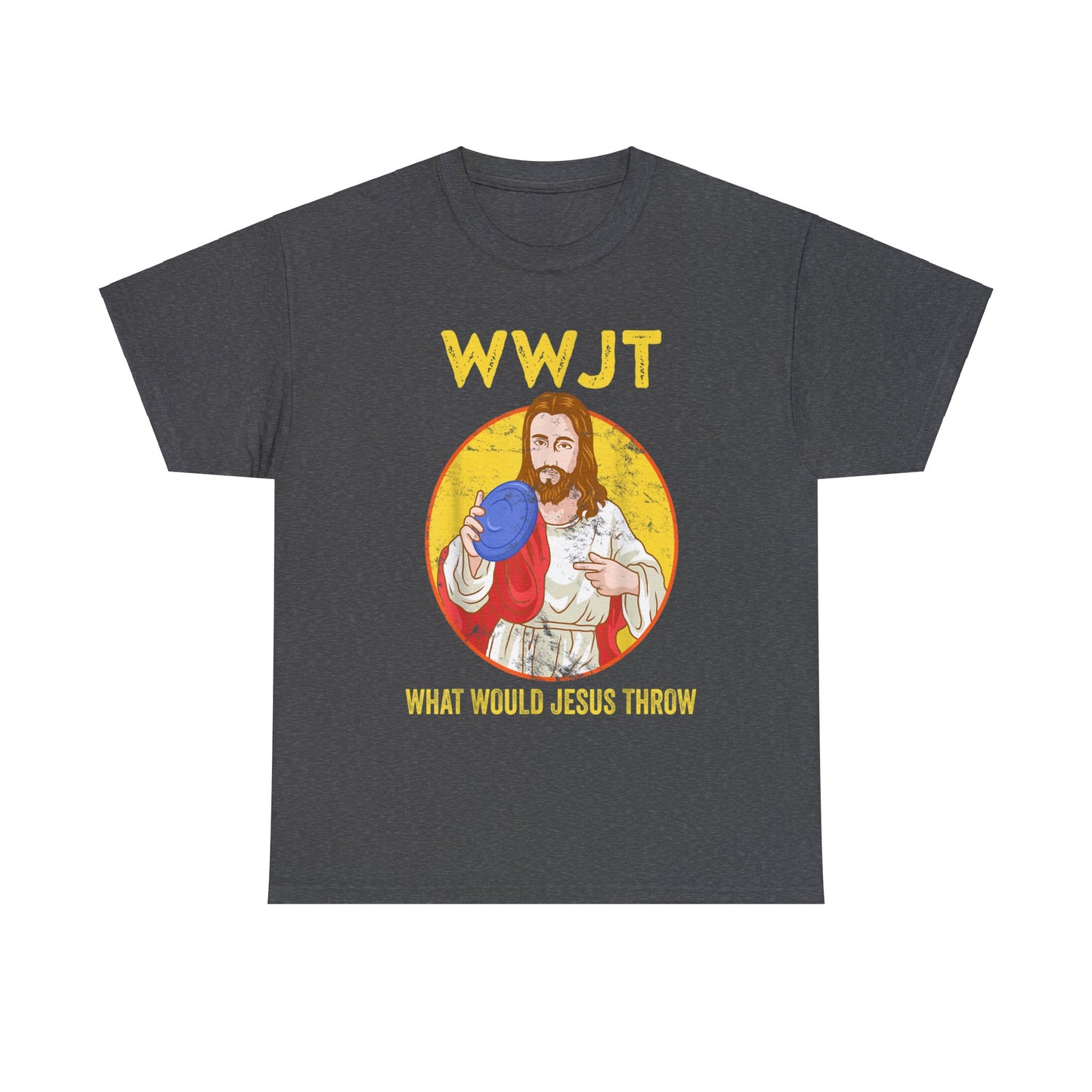 What would Jesus throw disc golf Short Sleeve Tshirt