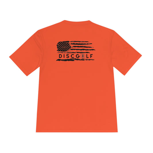 Disc golf American Flag Design on Back Tshirt