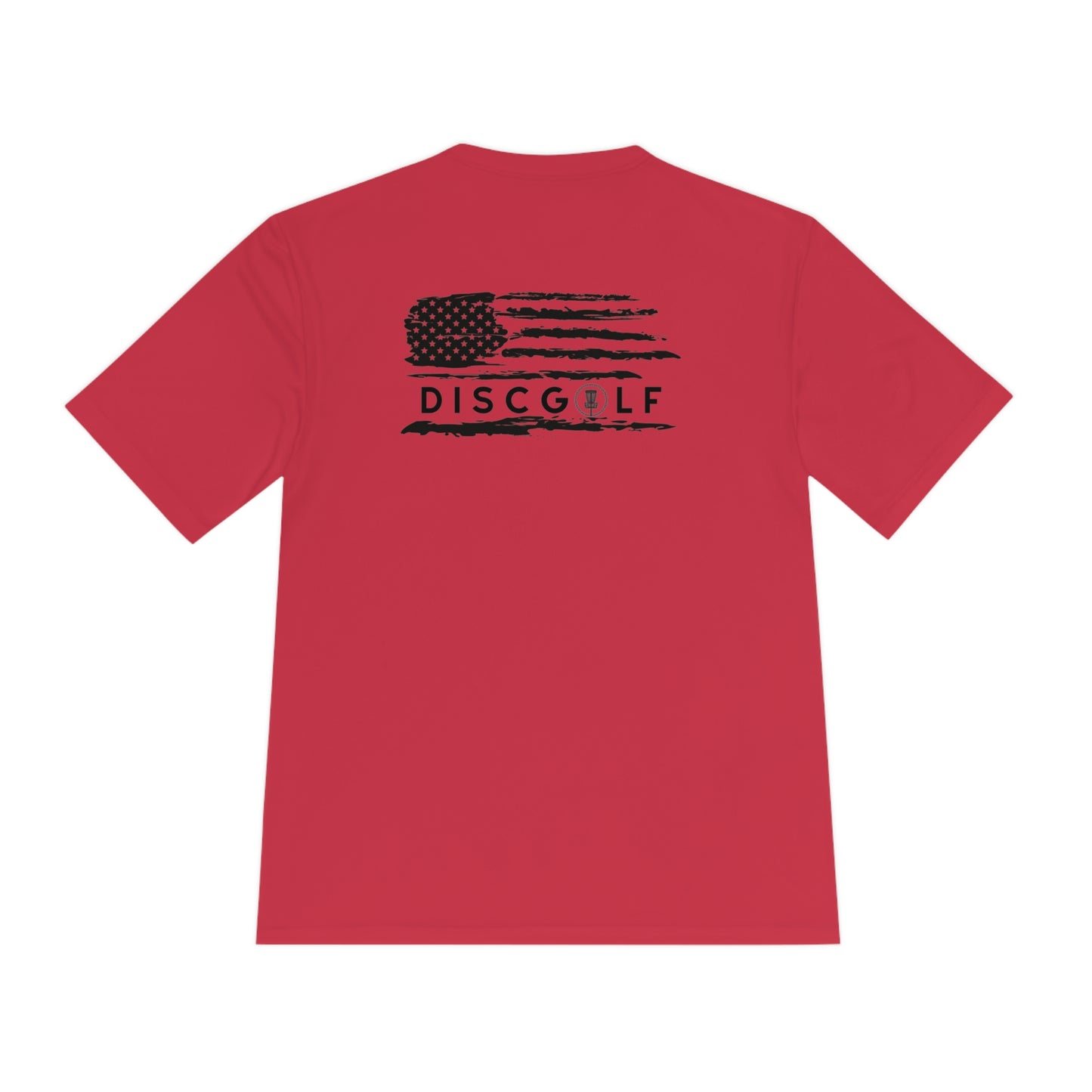 Disc golf American Flag Design on Back Tshirt