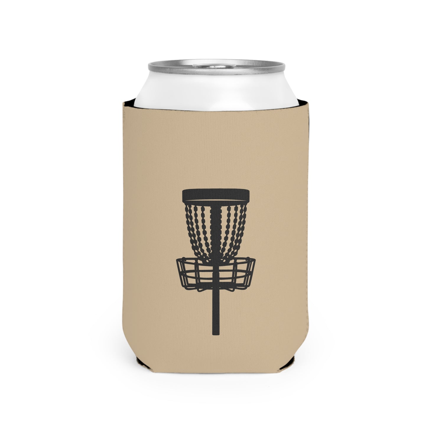 Tan Disc Golf Can Cooler Sleeve- Koozie