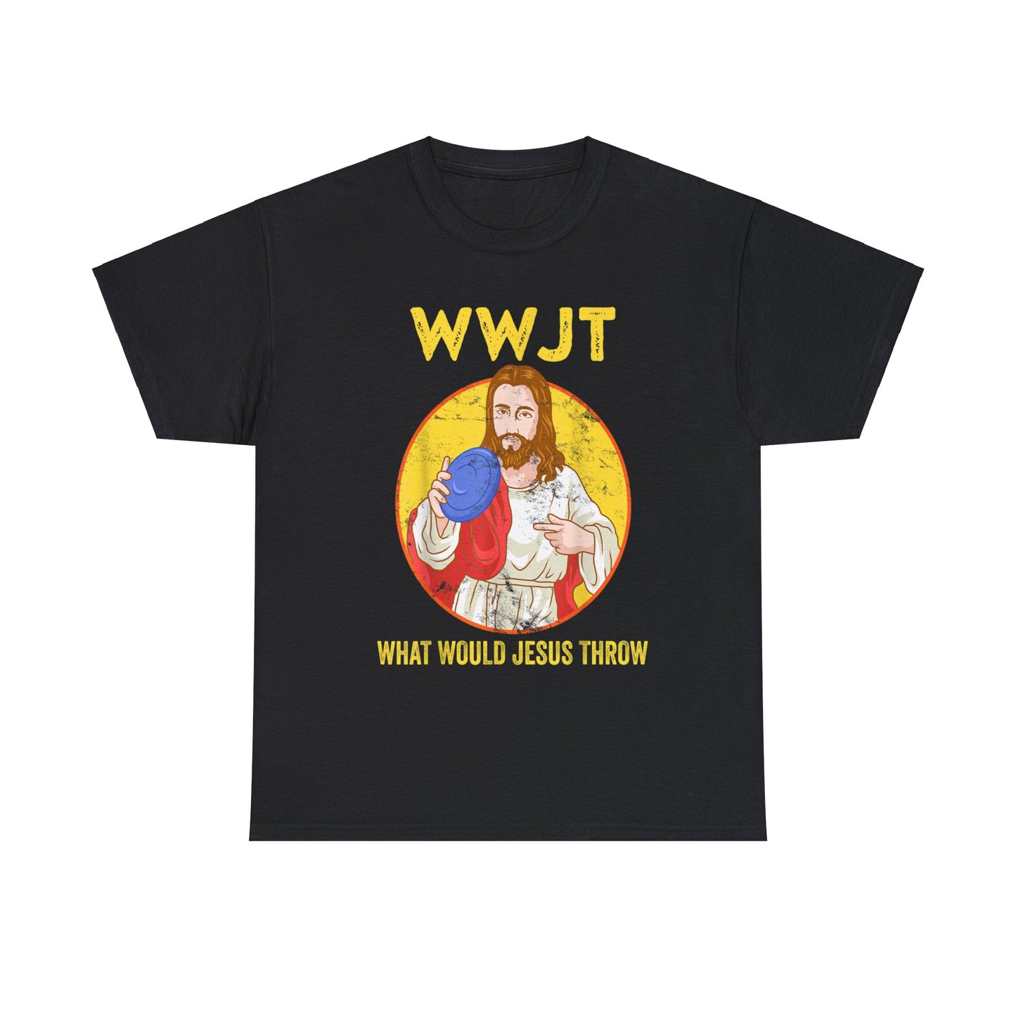 What would Jesus throw disc golf Short Sleeve Tshirt