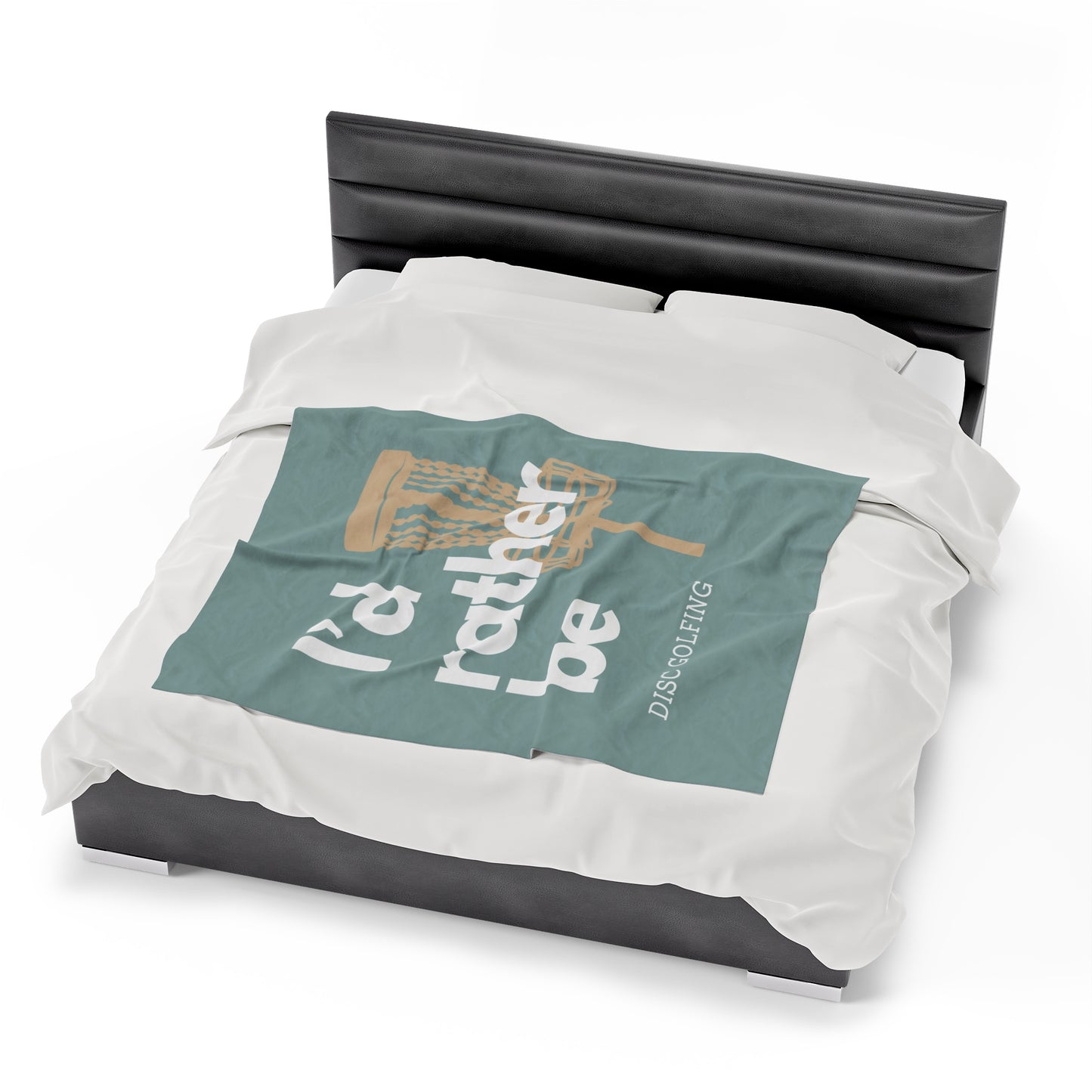 I’d rather be disc golfing Plush Blanket- blue