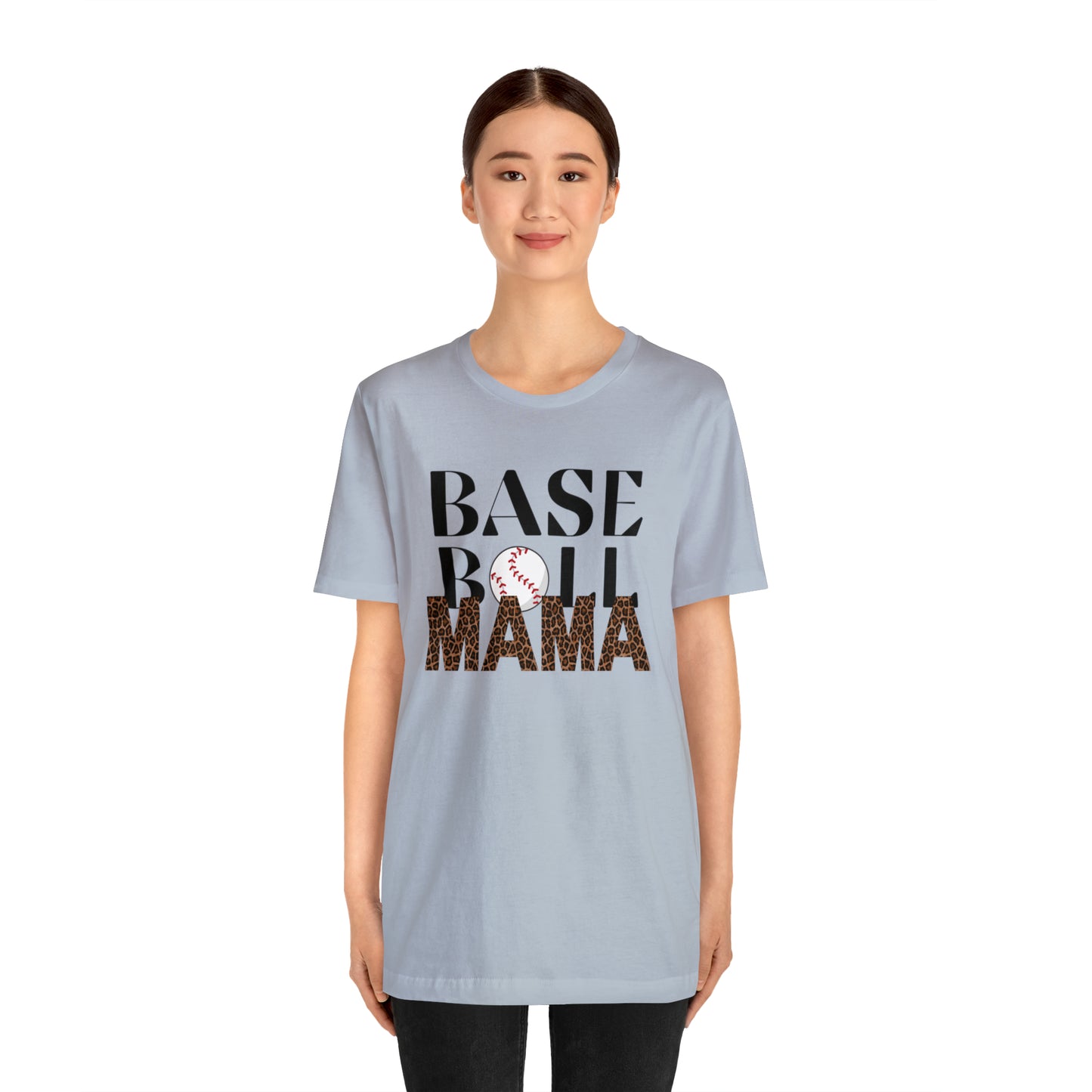 Baseball leopard print MaMa Short Sleeve Shirt
