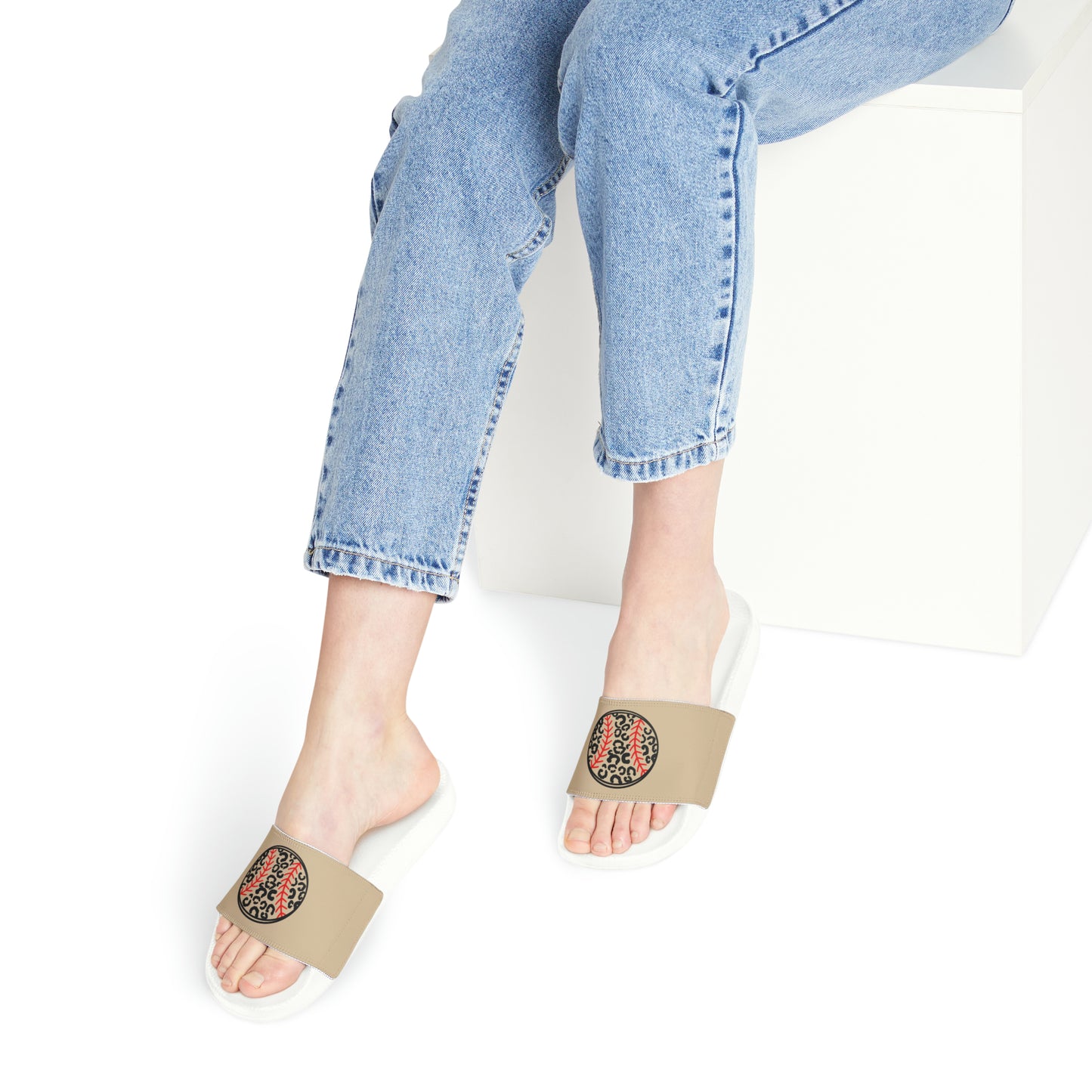 Baseball Leopard Women's Slide Sandals