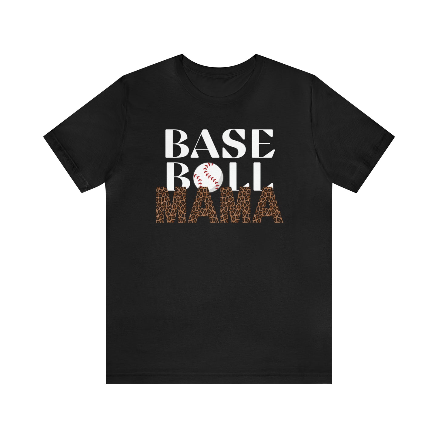 Baseball leopard print MaMa Short Sleeve Shirt