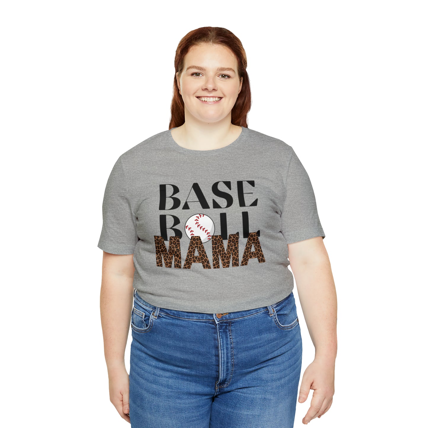 Baseball leopard print MaMa Short Sleeve Shirt