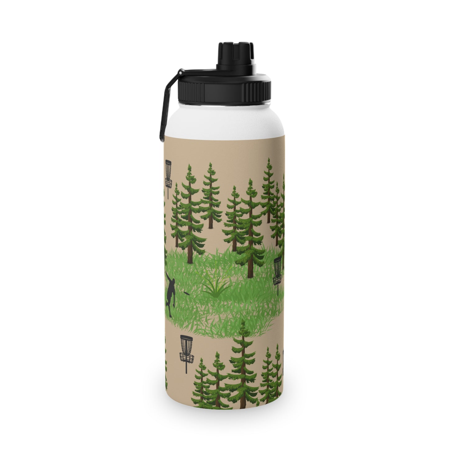 Woods Themed Disc golf Stainless Steel Water Bottle, Sports Lid