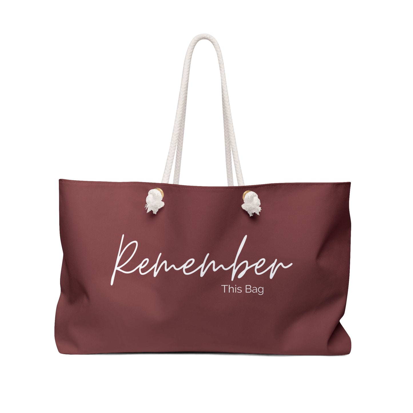 Remember this Weekender Bag- Maroon