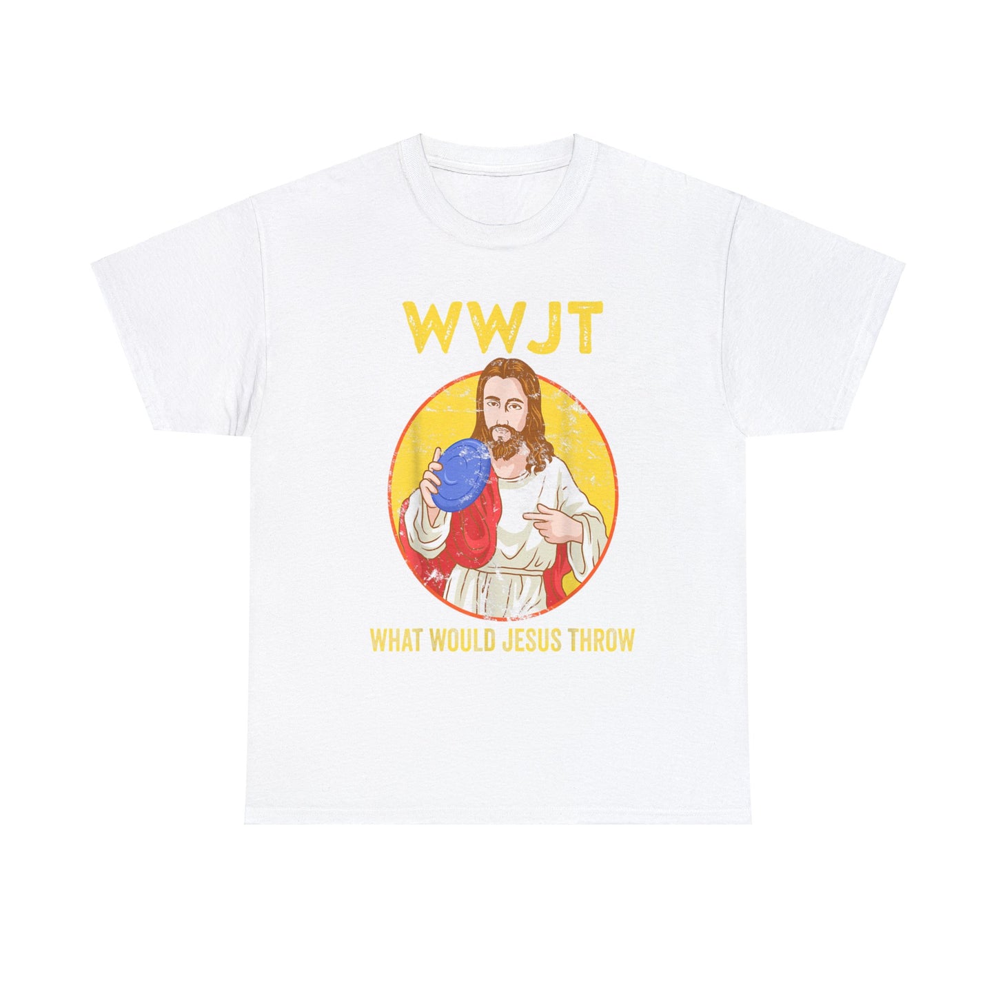 What would Jesus throw disc golf Short Sleeve Tshirt