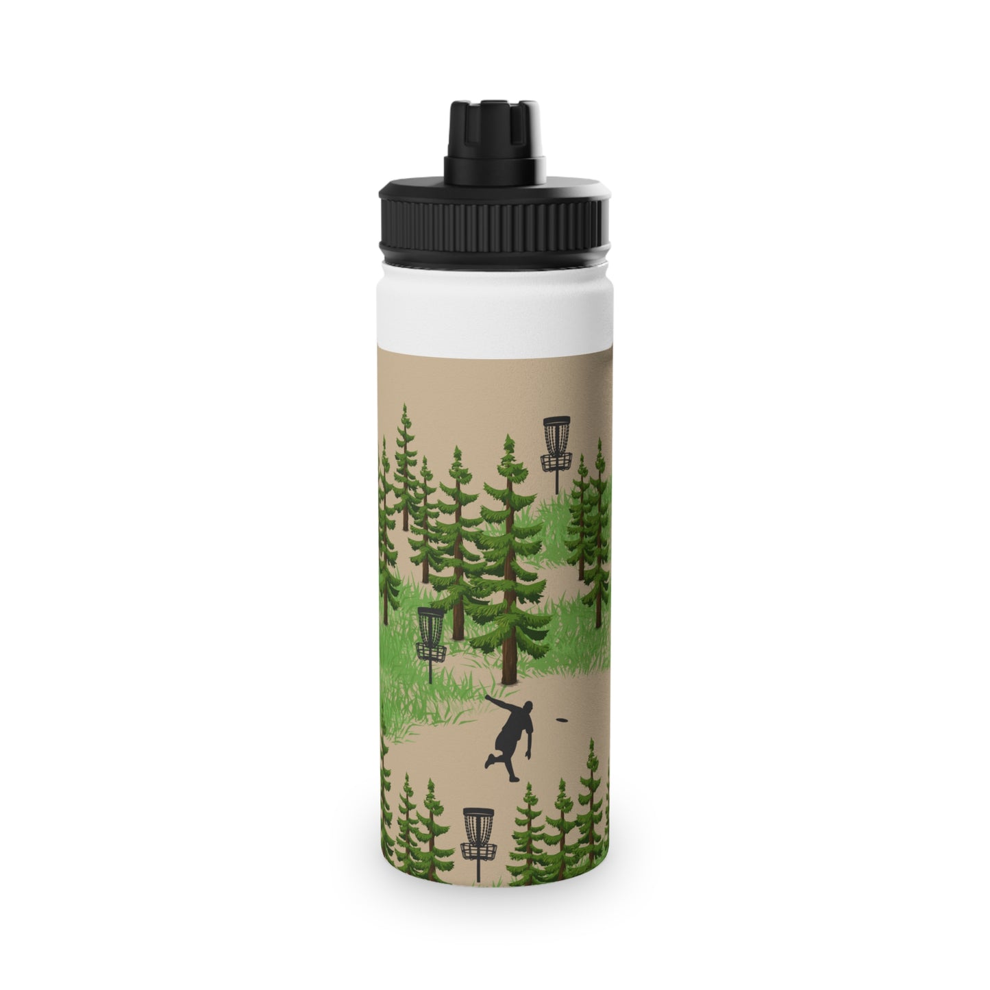 Woods Themed Disc golf Stainless Steel Water Bottle, Sports Lid