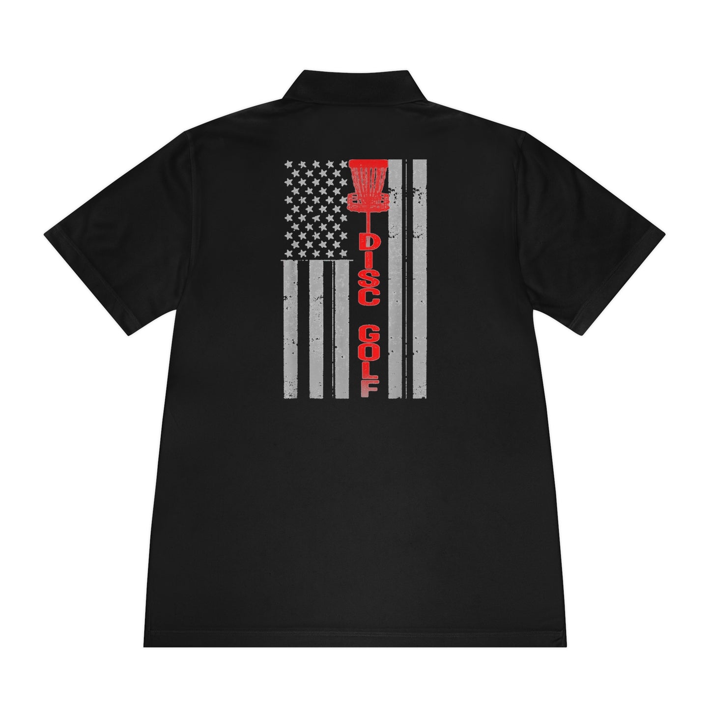 Men's Disc golf Polo Shirt American flagged themed