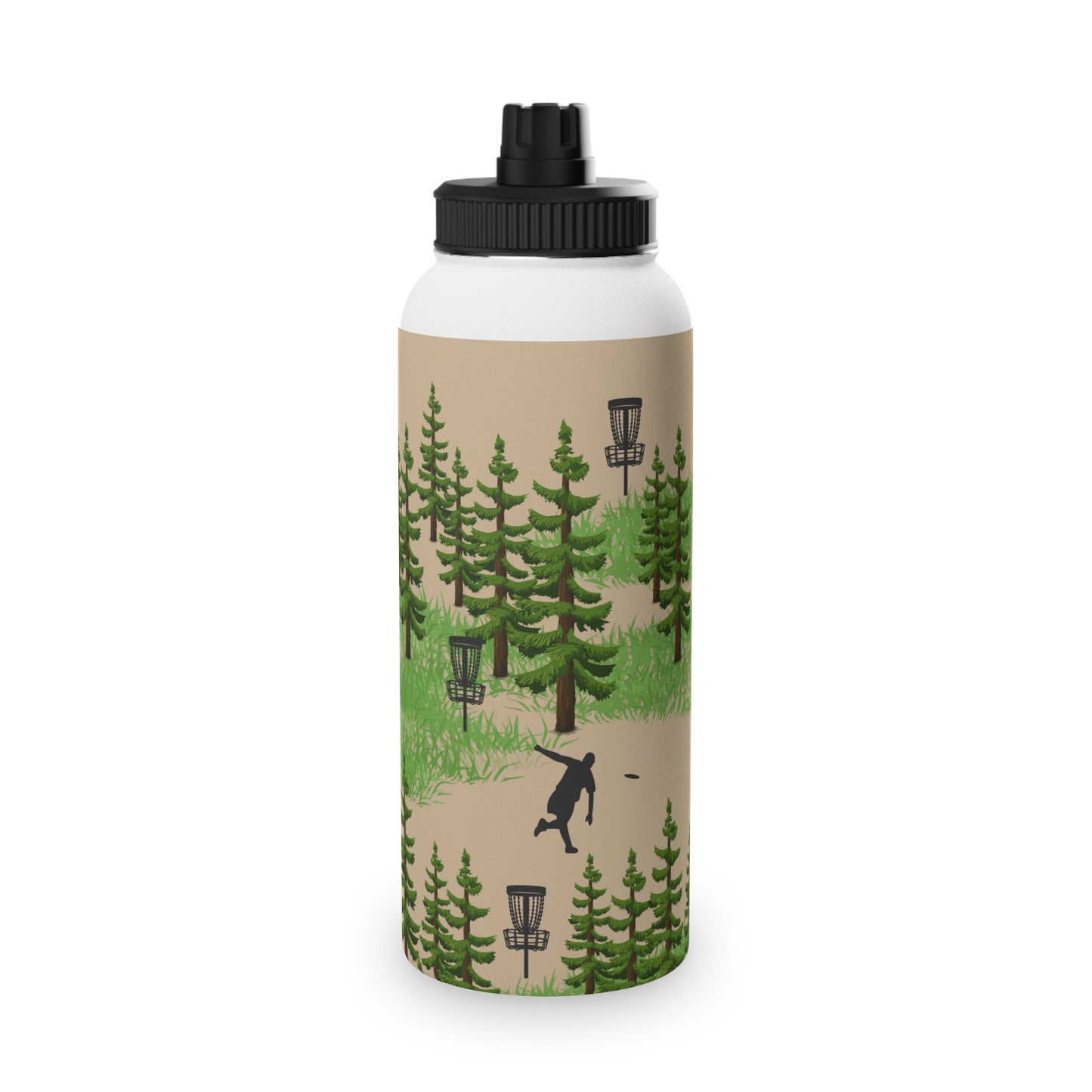 Woods Themed Disc golf Stainless Steel Water Bottle, Sports Lid