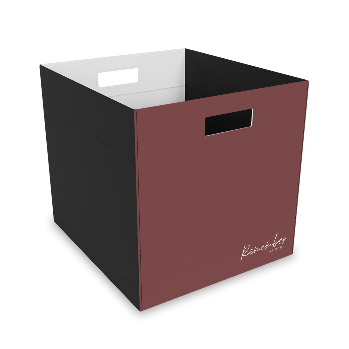 Remember to put this away Felt Storage Box- Maroon