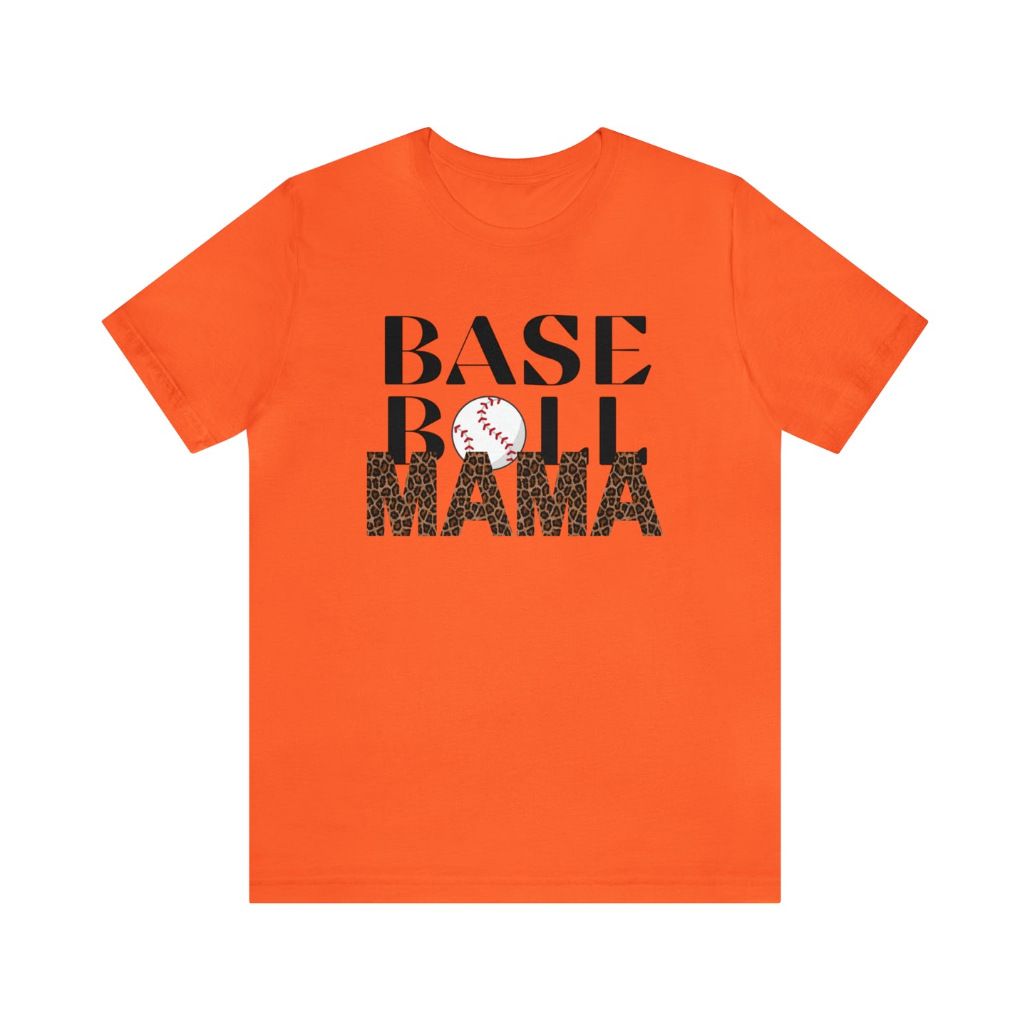 Baseball leopard print MaMa Short Sleeve Shirt