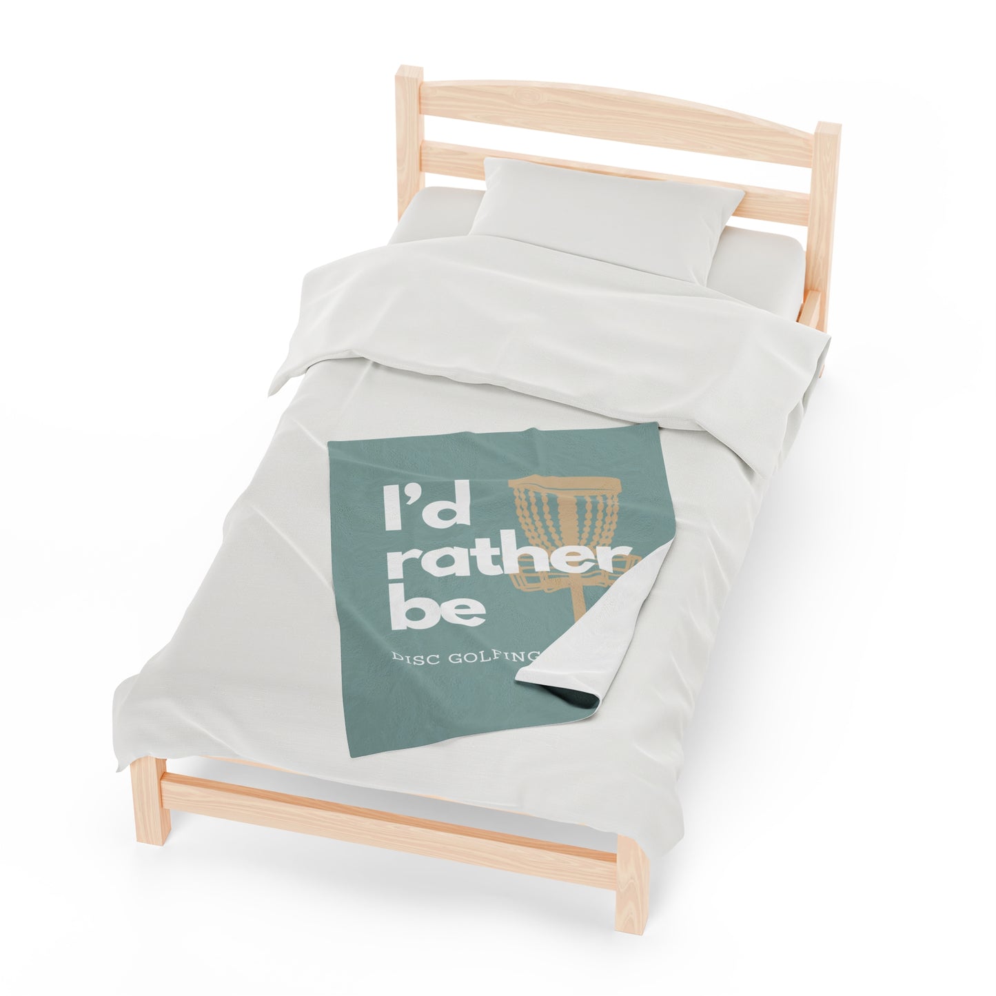 I’d rather be disc golfing Plush Blanket- blue
