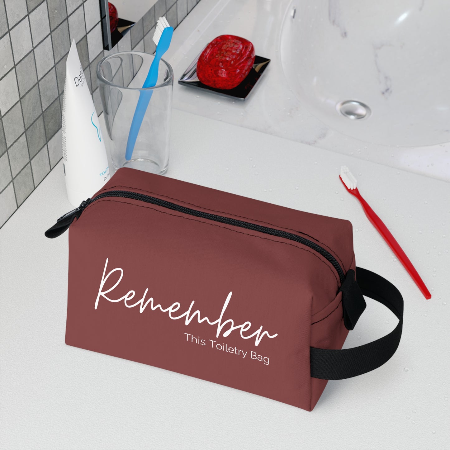 Remember this Toiletry Bag- Maroon