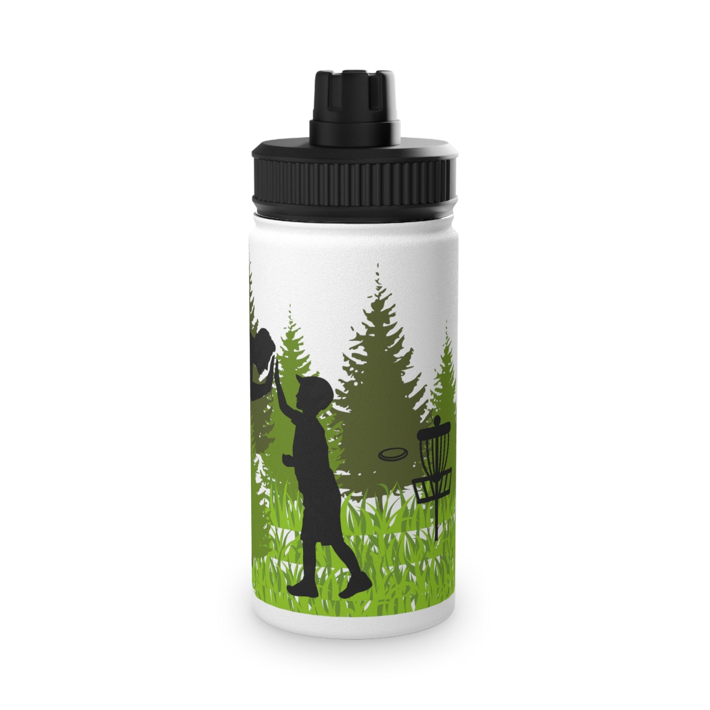 Disc Golf Father and Son Stainless Steel Water Bottle, Sports Lid