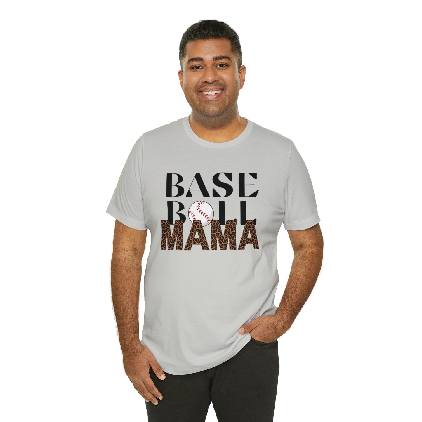 Baseball leopard print MaMa Short Sleeve Shirt