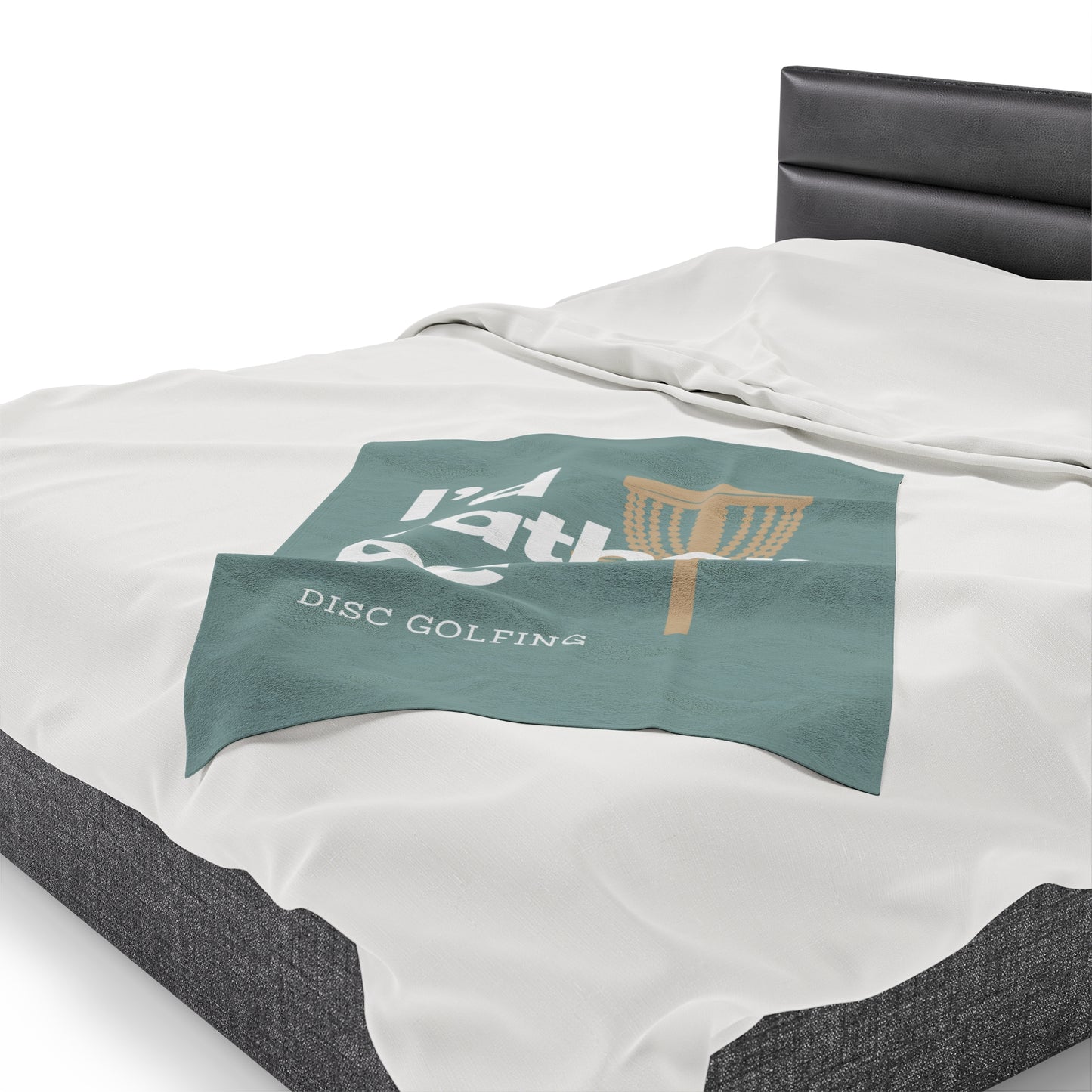 I’d rather be disc golfing Plush Blanket- blue