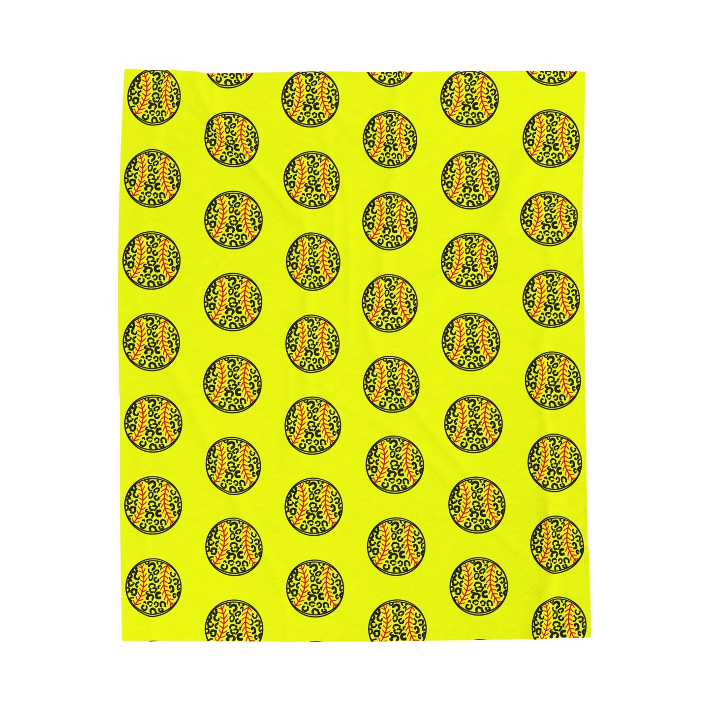 Softball leopard Print Velveteen Plush Blanket