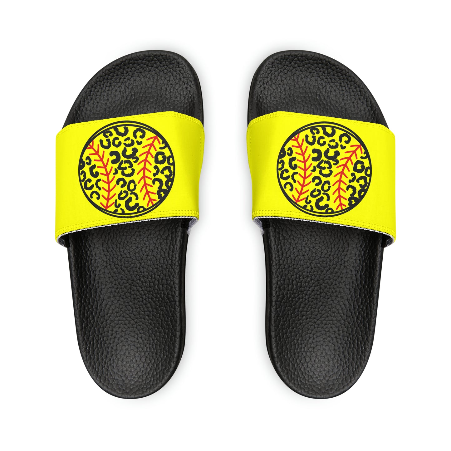 Women's Leopard Print Softball Slide Sandals