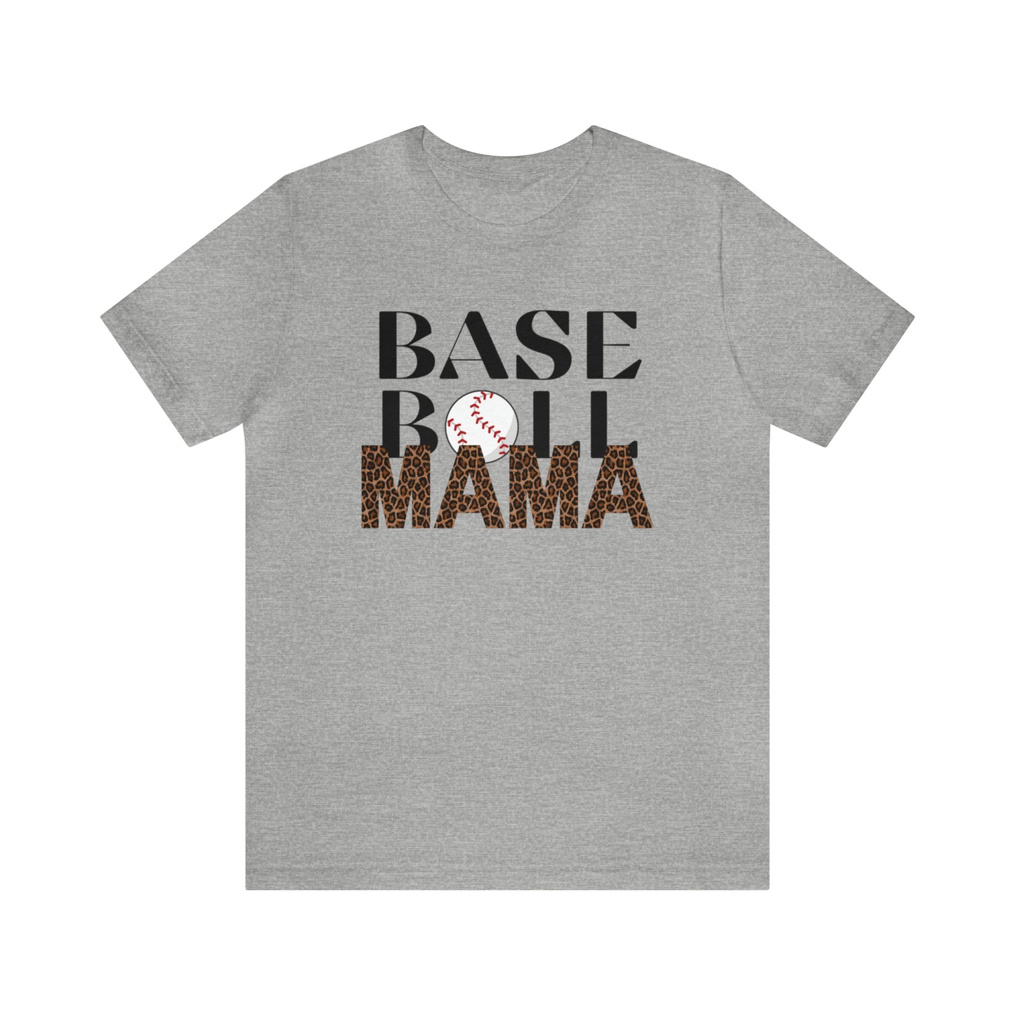 Baseball leopard print MaMa Short Sleeve Shirt