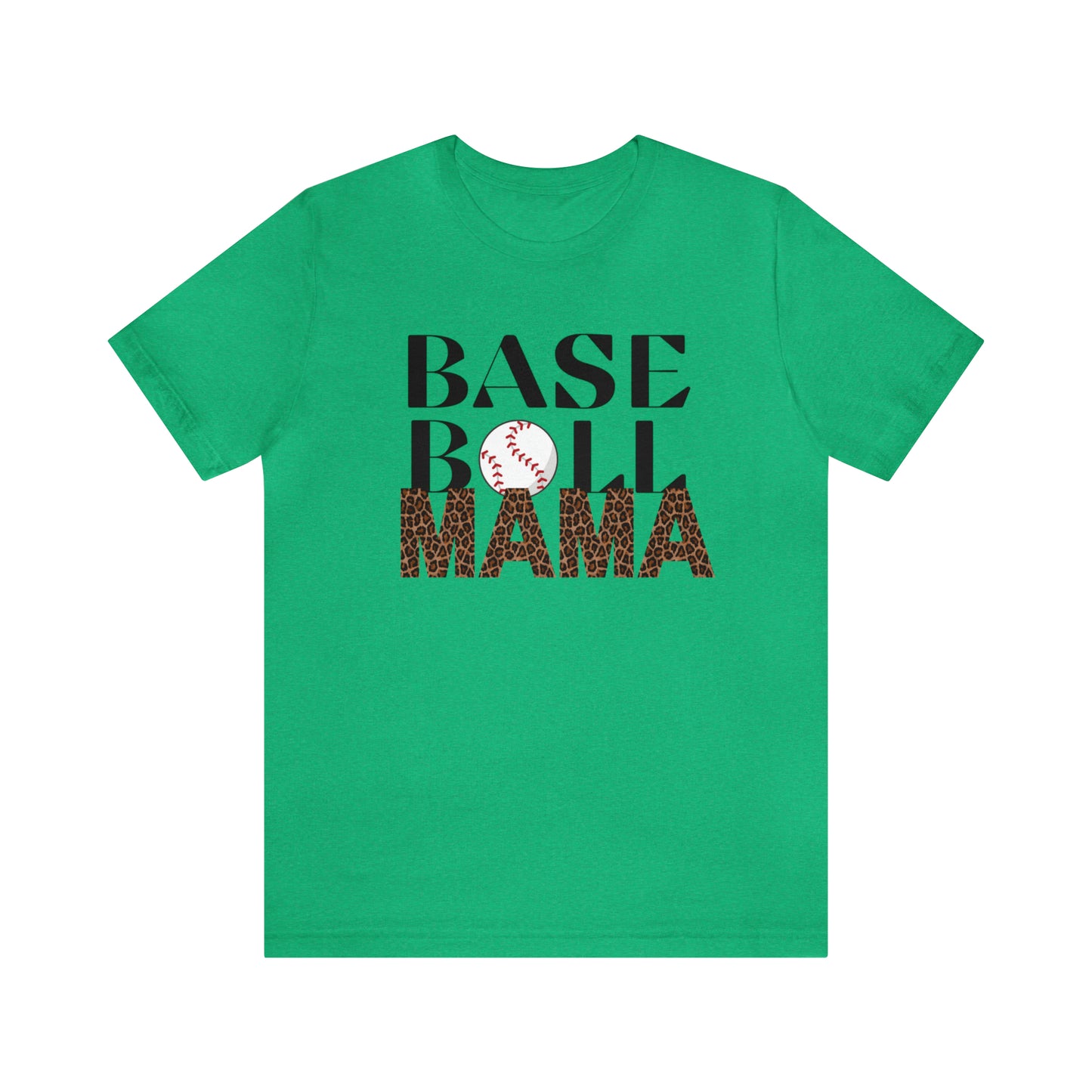 Baseball leopard print MaMa Short Sleeve Shirt
