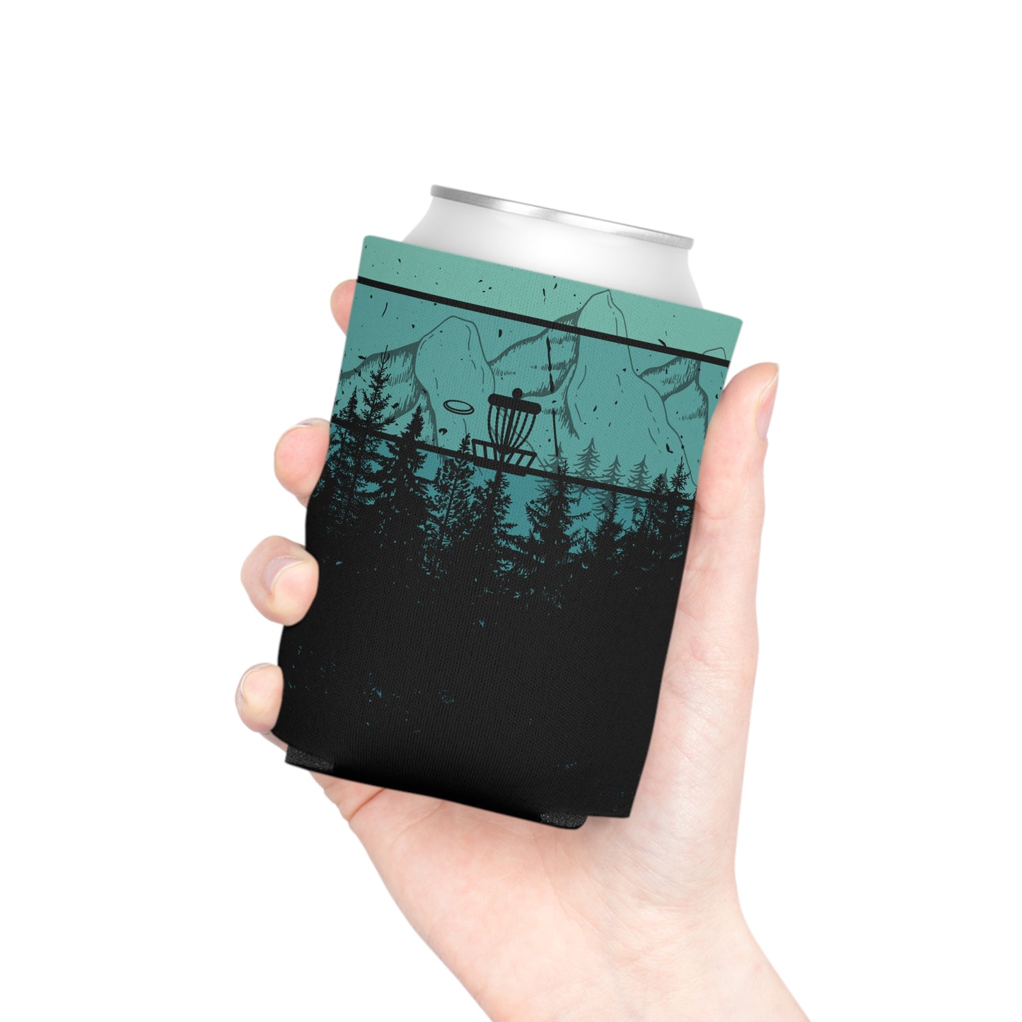 Can cooler for disc golf fan 