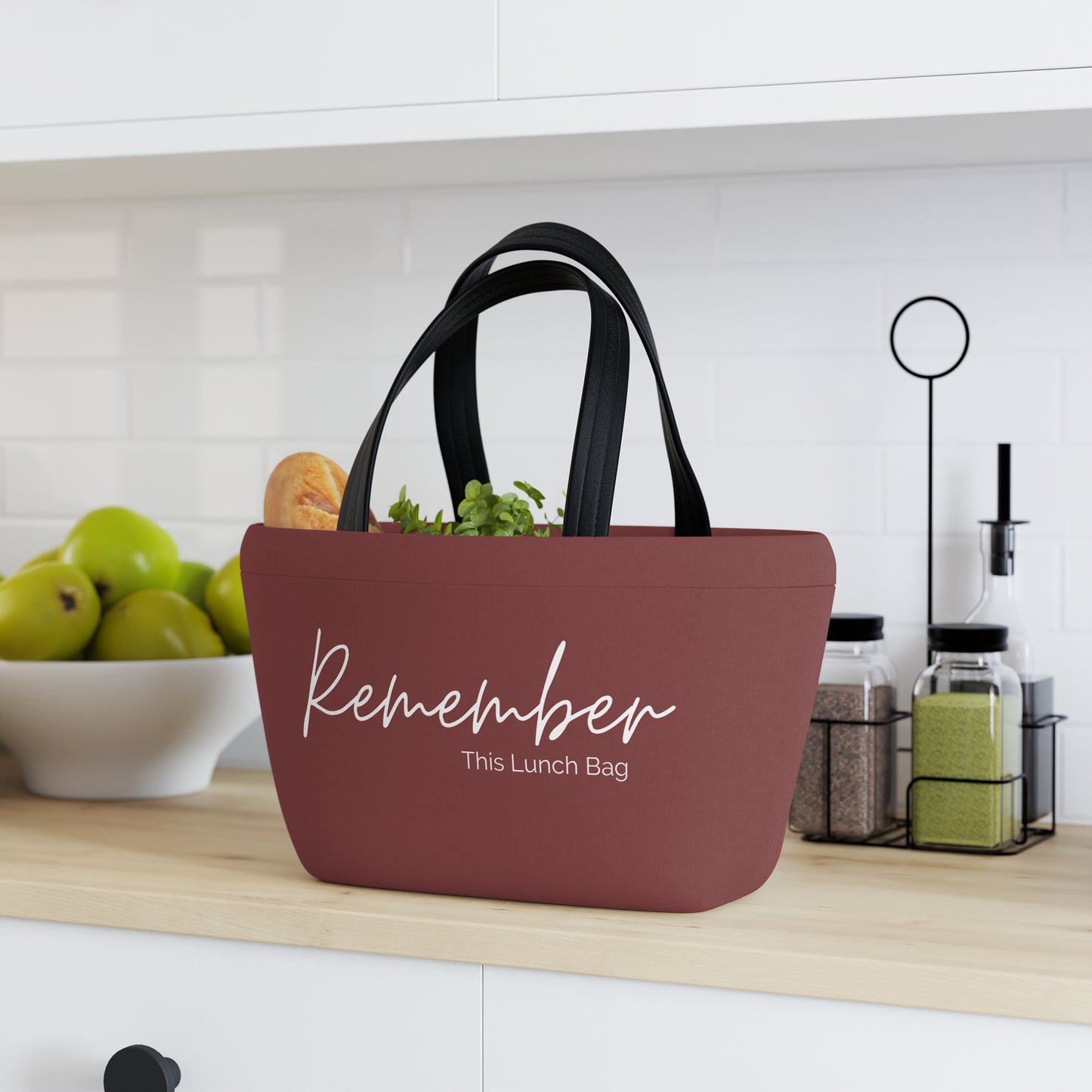 Remember This Lunch Bag- Maroon