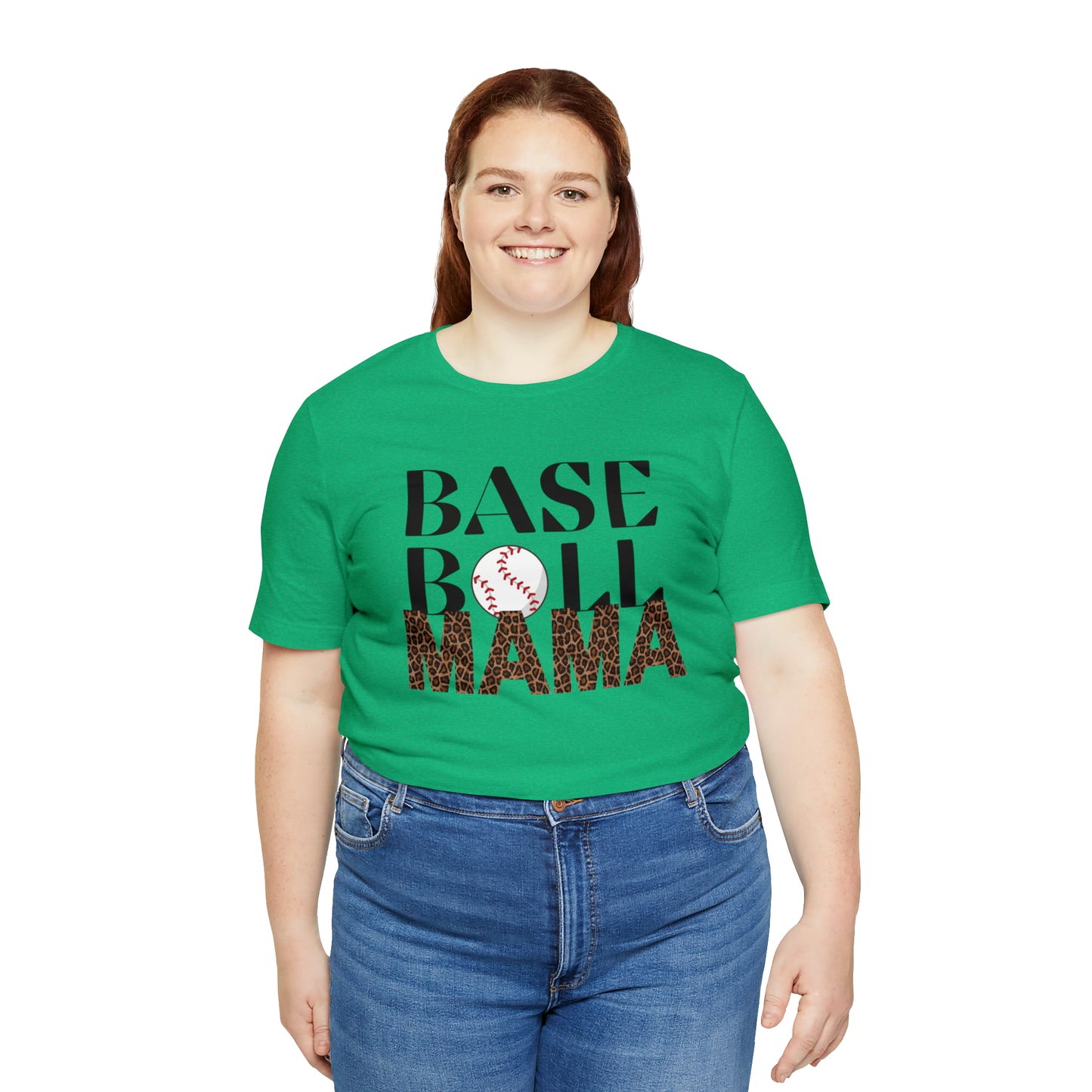 Baseball leopard print MaMa Short Sleeve Shirt
