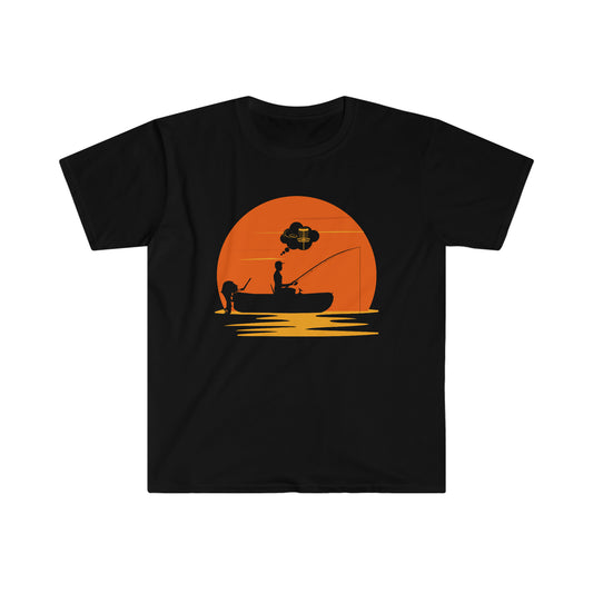 Fishing but thinking about disc golf Softstyle T-Shirt