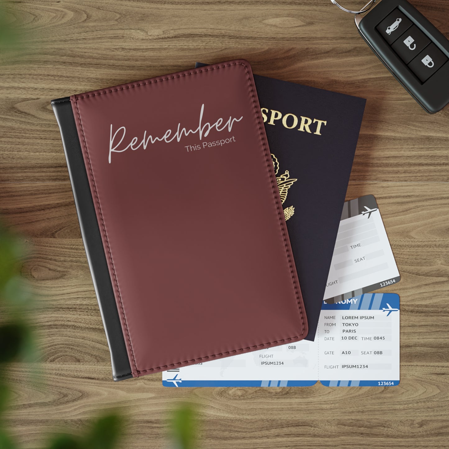 Remember This Passport Cover- Maroon