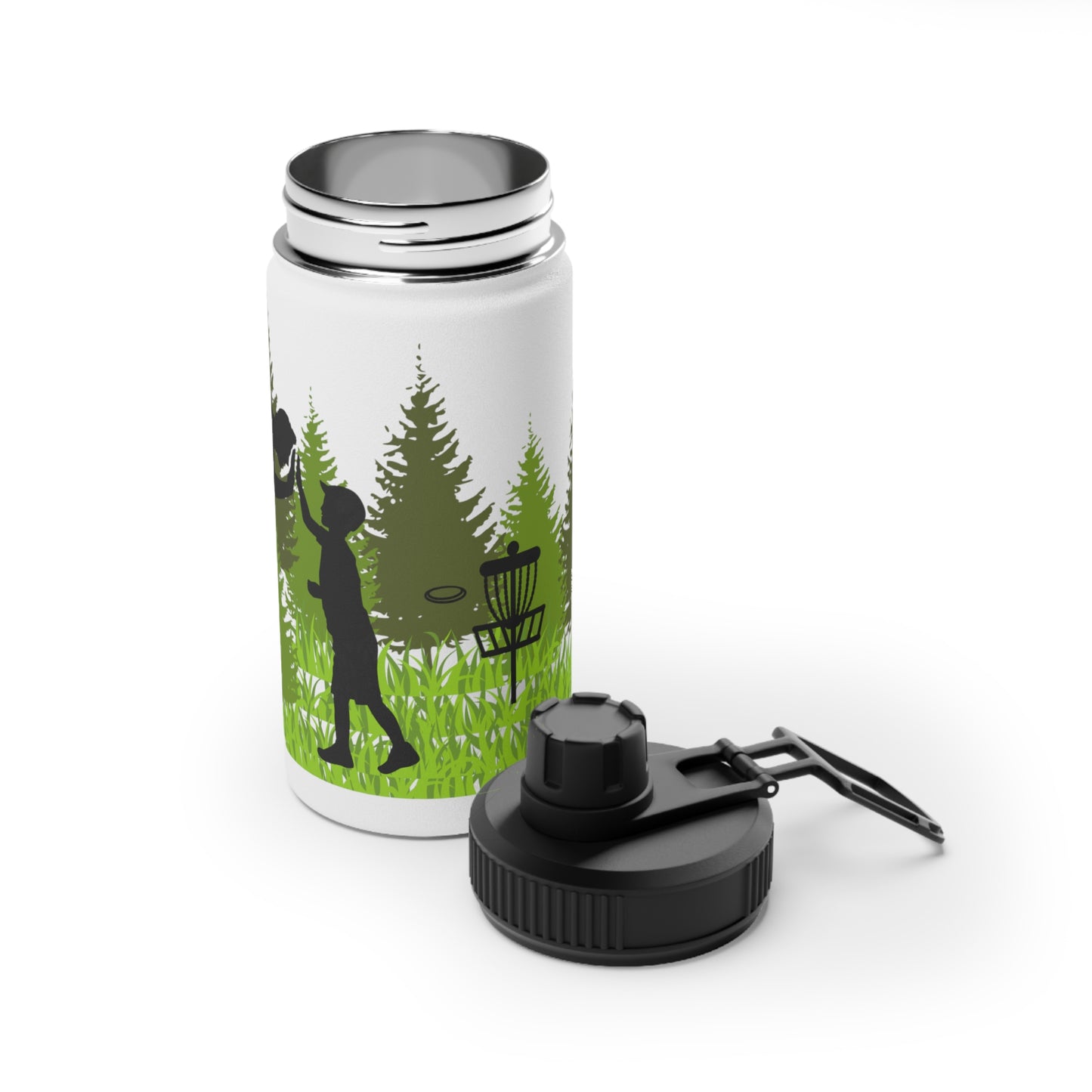 Disc Golf Father and Son Stainless Steel Water Bottle, Sports Lid