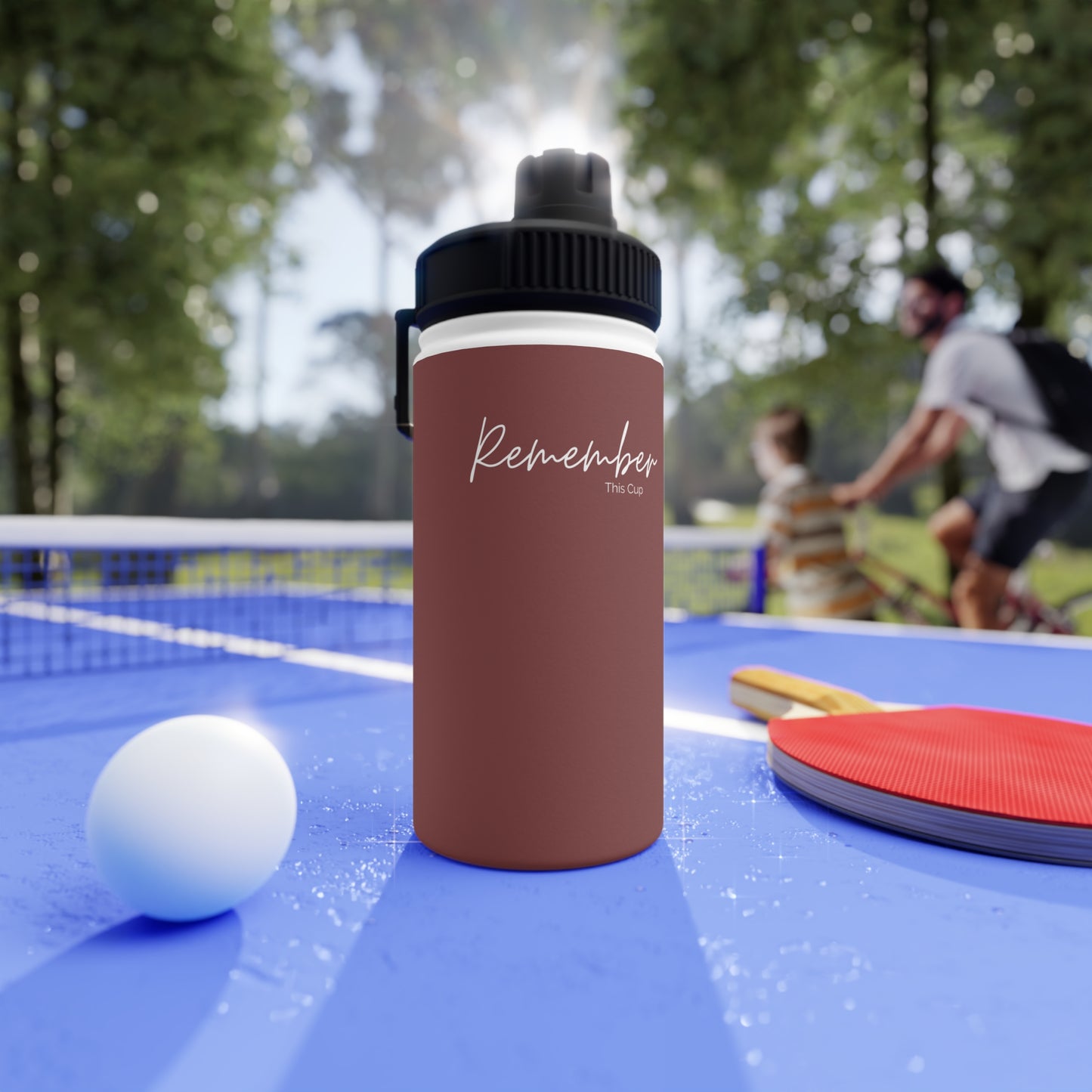 Remember this Stainless Steel Water Bottle, Sports Lid