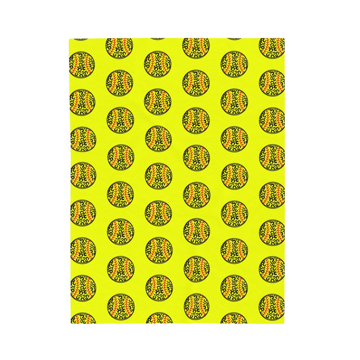 Softball leopard Print Velveteen Plush Blanket