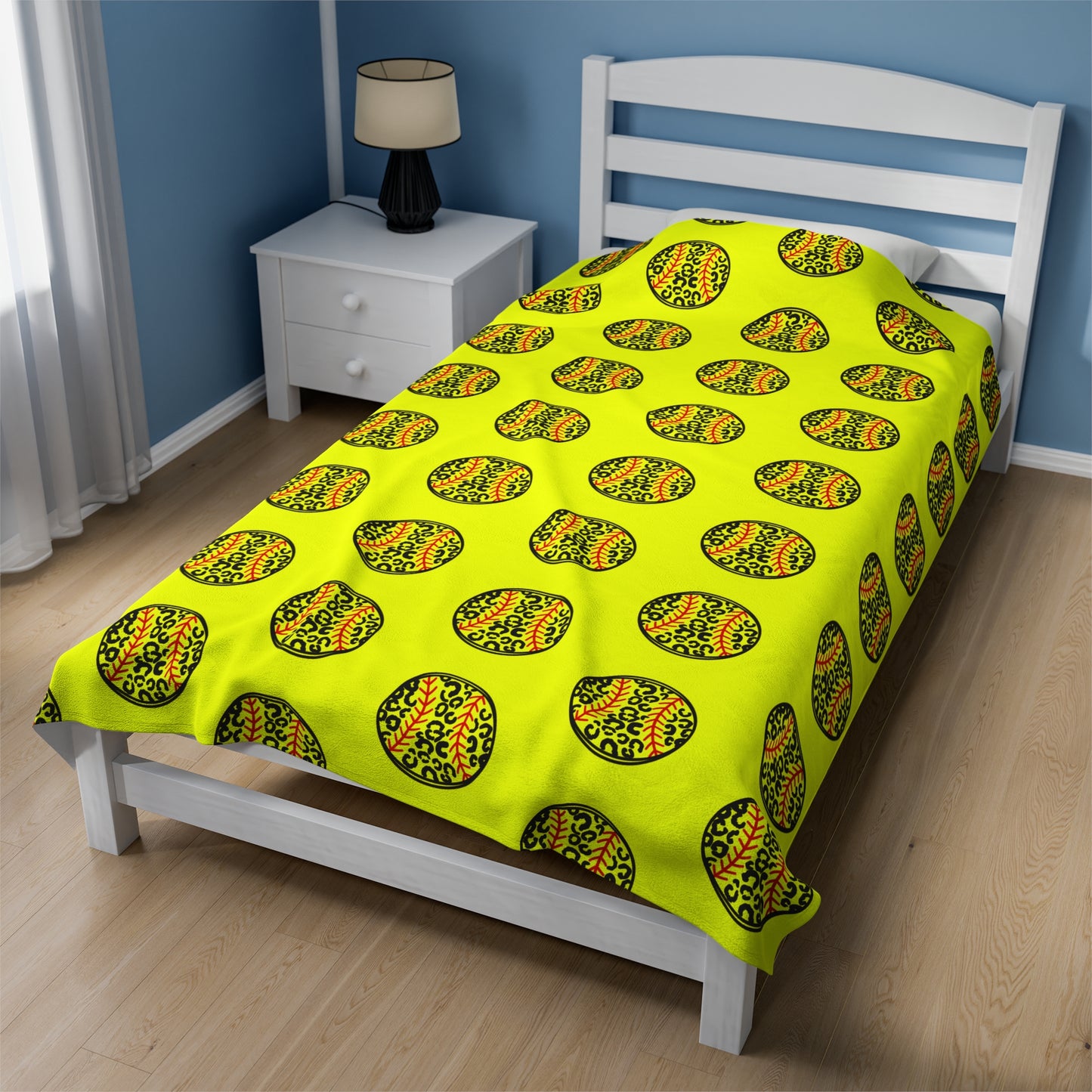 Softball leopard Print Velveteen Plush Blanket