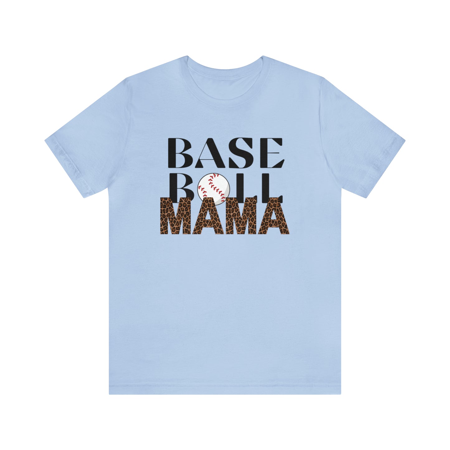 Baseball leopard print MaMa Short Sleeve Shirt