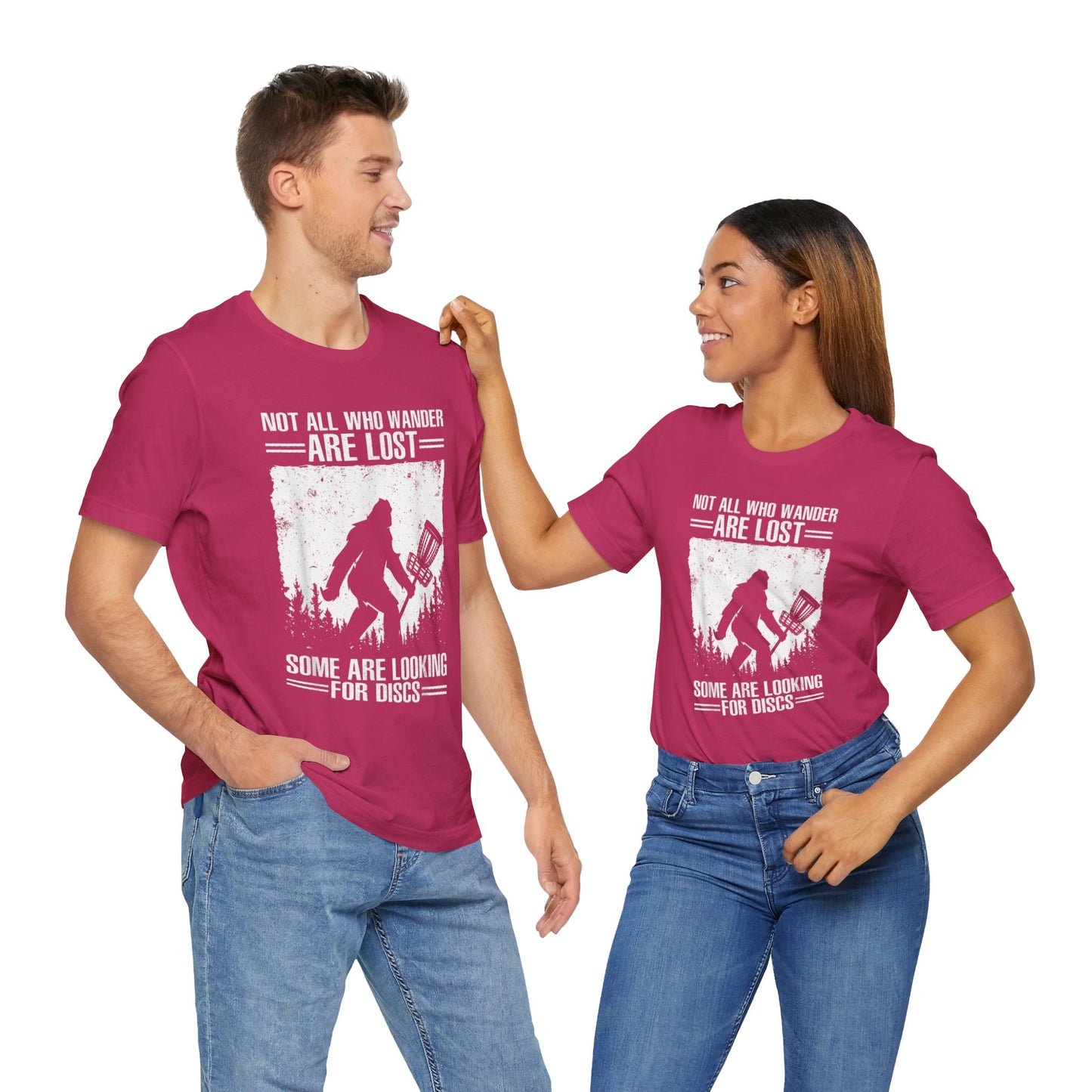 Not all the wander are lost they are looking for there discs golf Short Sleeve Tee
