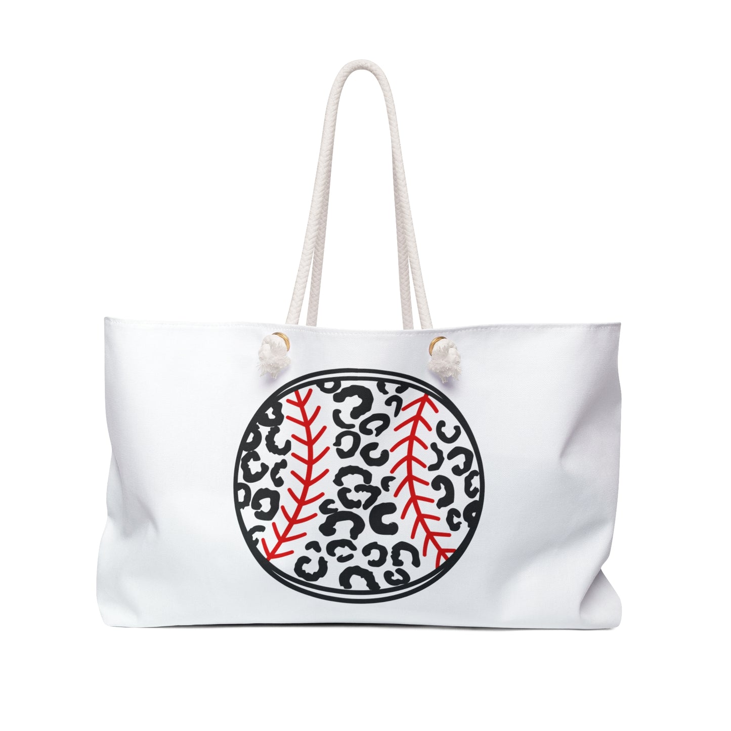 Leopard Print Baseball oversized Bag