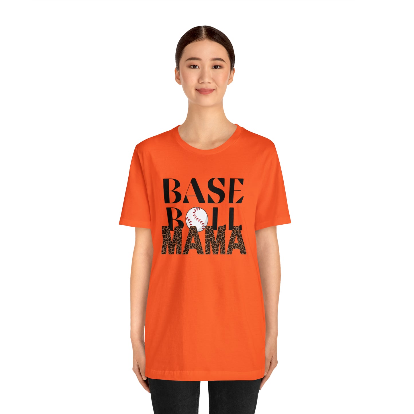 Baseball leopard print MaMa Short Sleeve Shirt