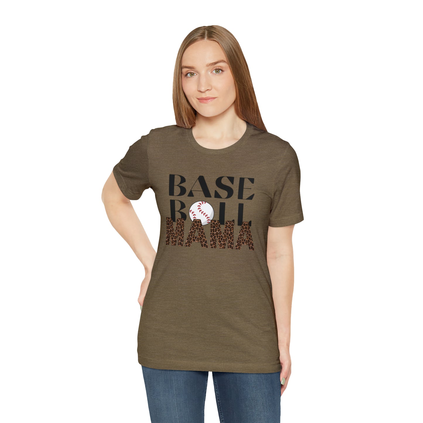 Baseball leopard print MaMa Short Sleeve Shirt