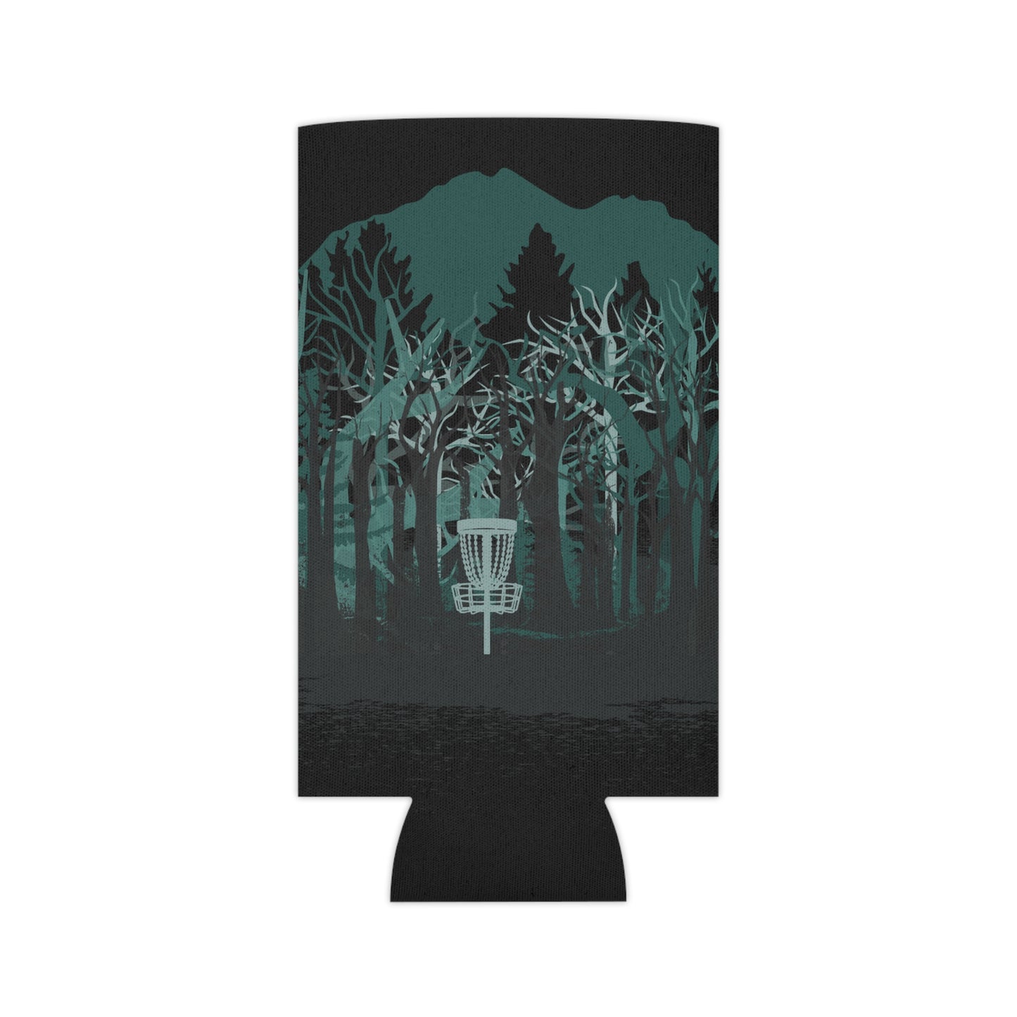 Slim can cooler disc golf forest mountain 