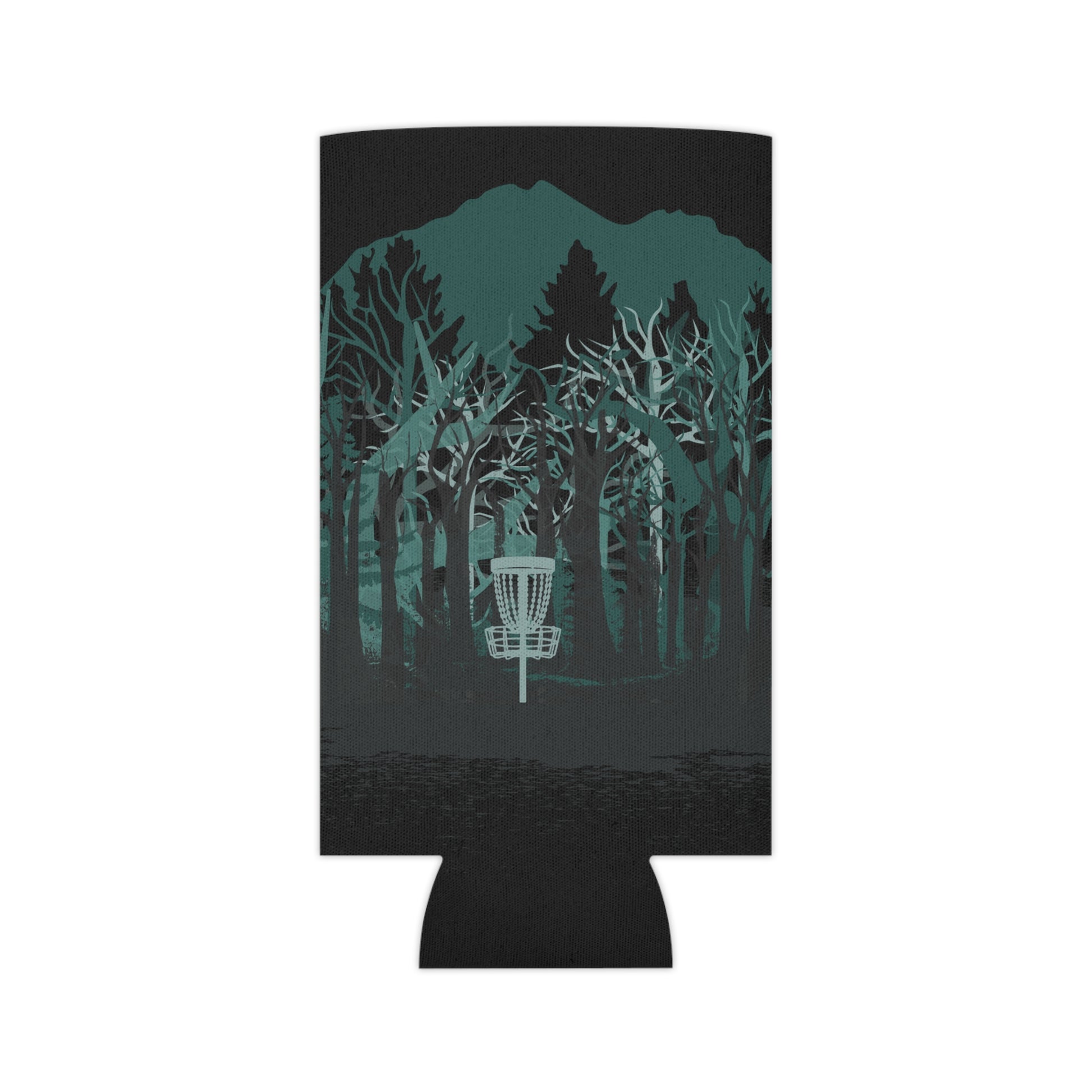 Slim can cooler disc golf forest mountain 