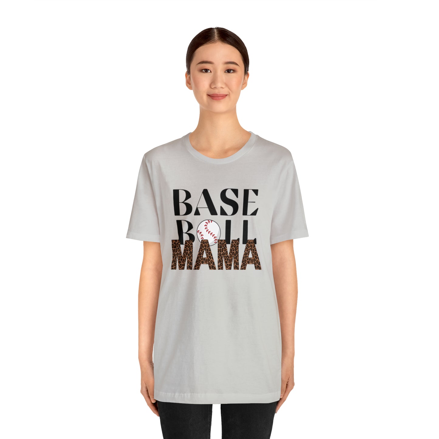 Baseball leopard print MaMa Short Sleeve Shirt