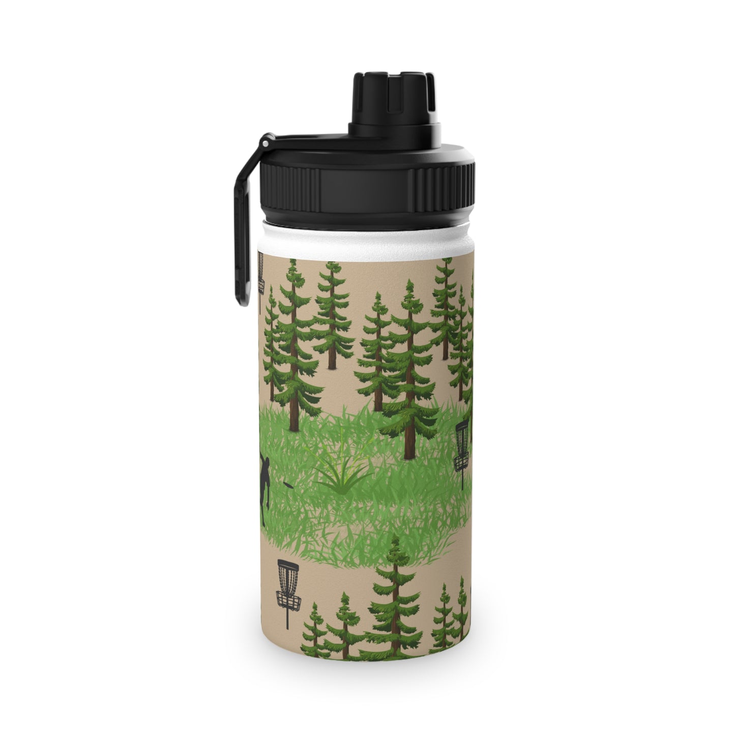 Woods Themed Disc golf Stainless Steel Water Bottle, Sports Lid