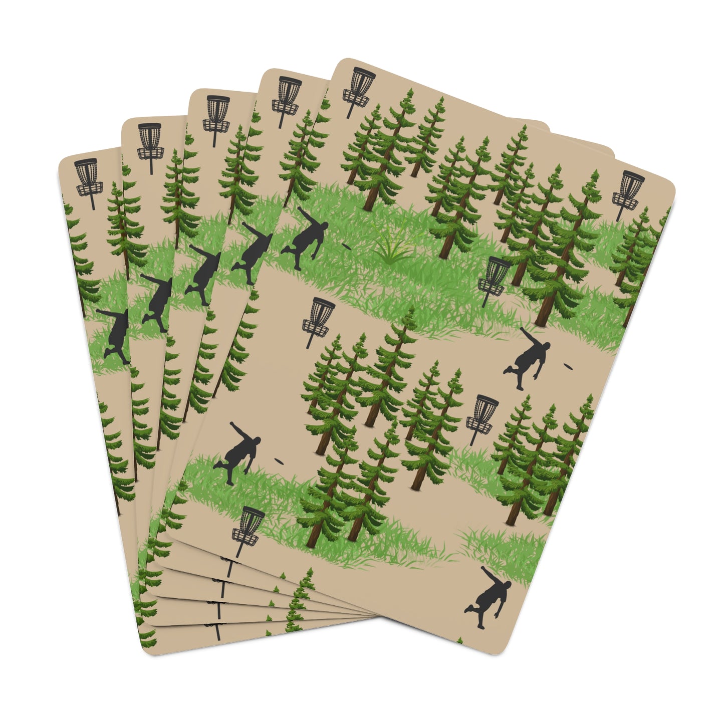 Disc golf woods Playing Cards